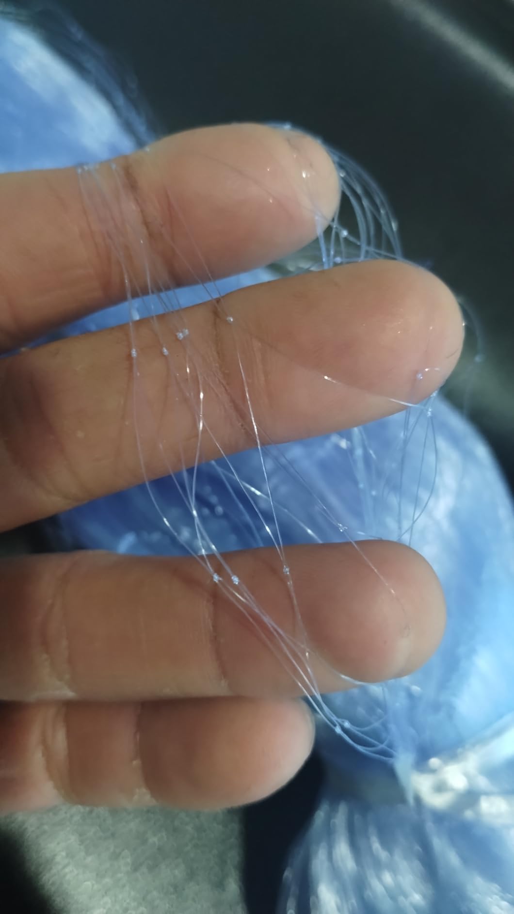 Nylon Silk Nets Fishing Net Gill Net semi-Finished Products 2.75x2.75cm Twine diam 0.20mm customer photo 1