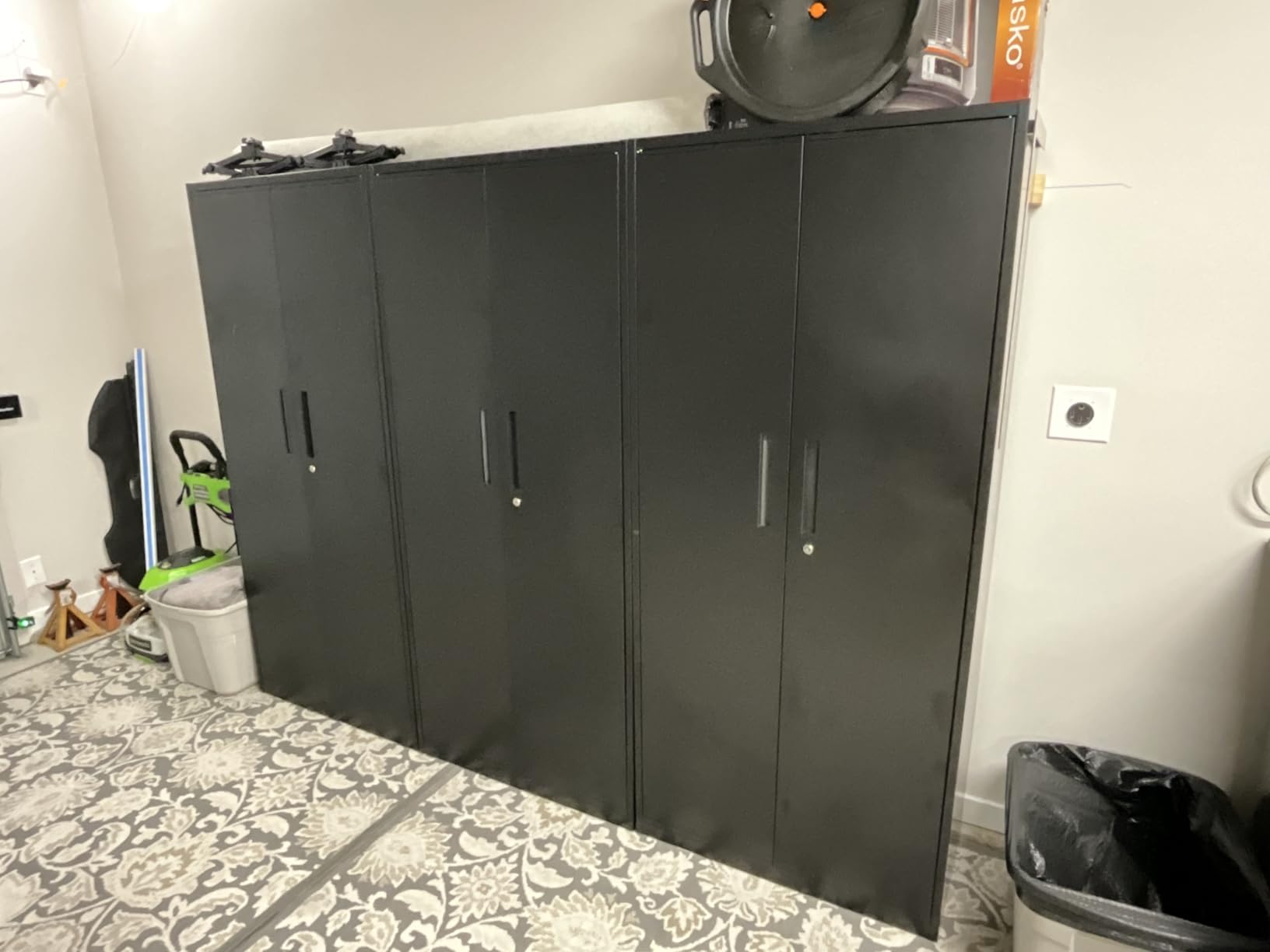 Greenvelly Storage Cabinet, 72” Black Garage Steel Locking Cabinet with Doors and 4 Adjustable Shelves, Tall Lockable File &Tool Cabinet for Home Office, Metal Classroom Cabinet Basement customer photo 1