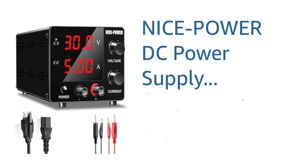 NICE-POWER DC Power Supply Variable, 30V 5A Adjustable Switching Regulated Power Supply with Encoder, Upgraded 3-Digits LED Display, Electroplating DIY LED Test Mini Regulated DC Bench Power Supply customer photo 1