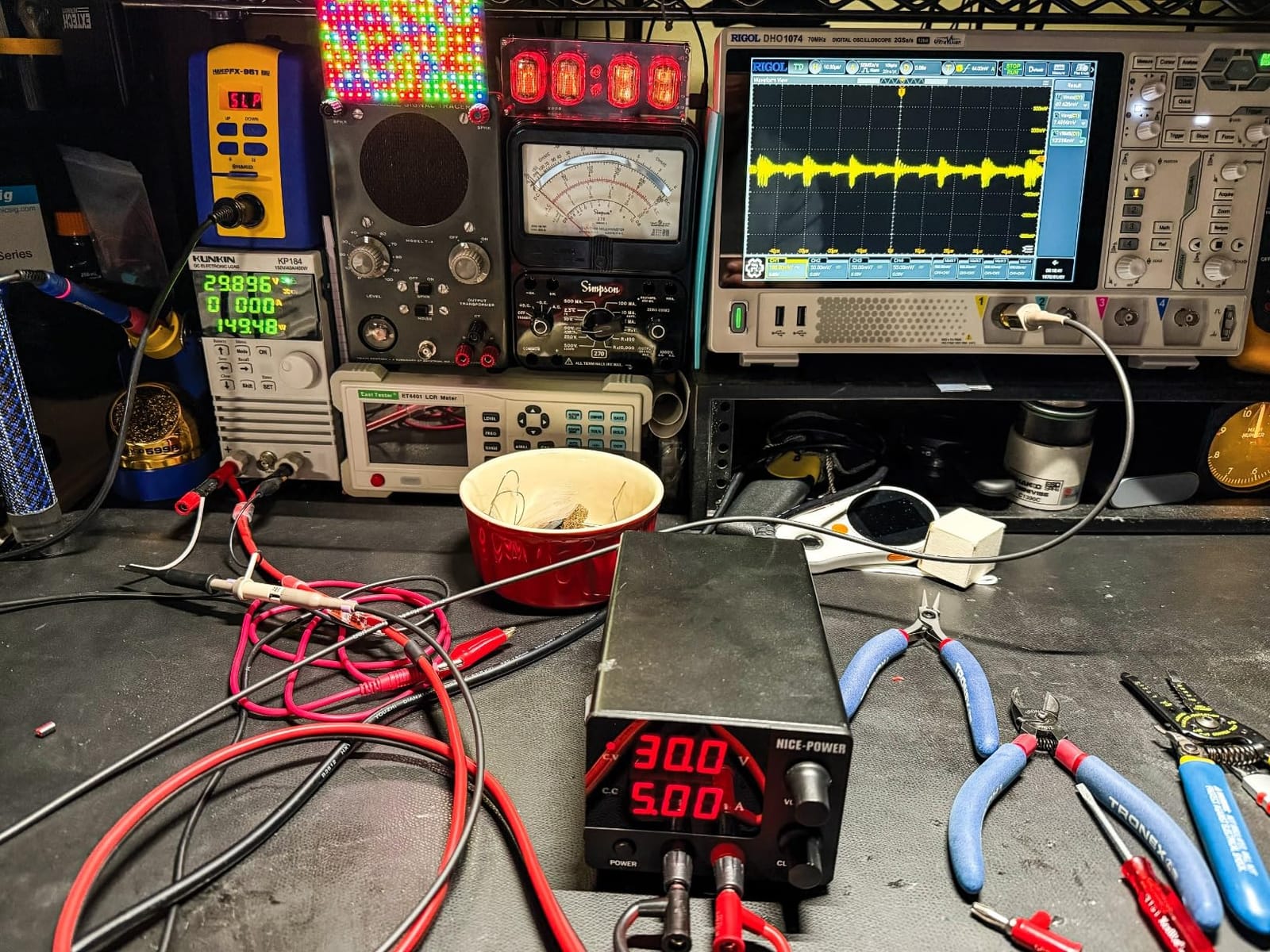 NICE-POWER DC Power Supply Variable, 30V 5A Adjustable Switching Regulated Power Supply with Encoder, Upgraded 3-Digits LED Display, Electroplating DIY LED Test Mini Regulated DC Bench Power Supply customer photo 2
