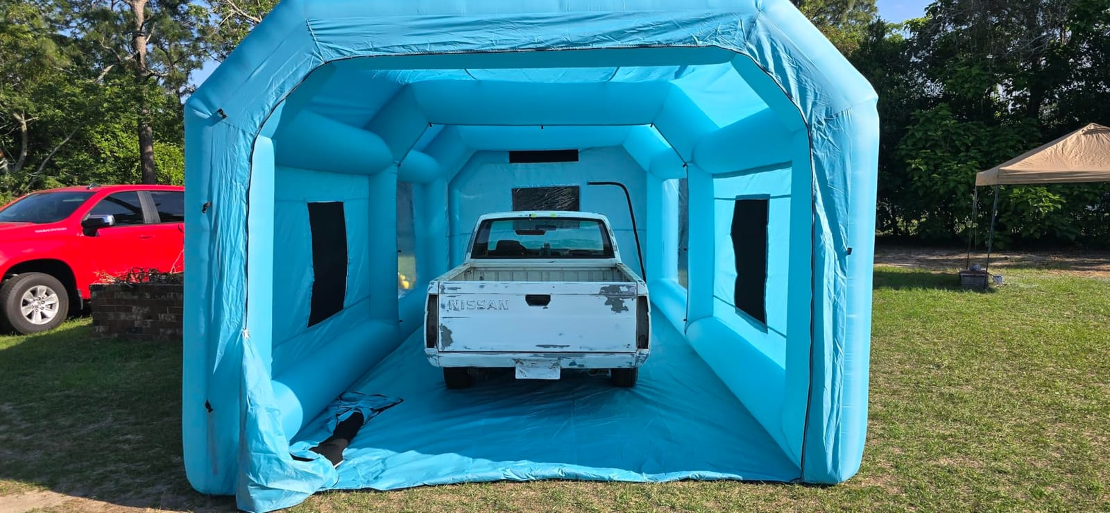 VEVOR Inflatable Paint Booth, 13x10x9ft Inflatable Spray Booth, 950W High Powerful Blower Spray Booth Tent, Car Paint Tent Air Filter System for Car Parking Workstation Motorcycle Garage customer photo 1