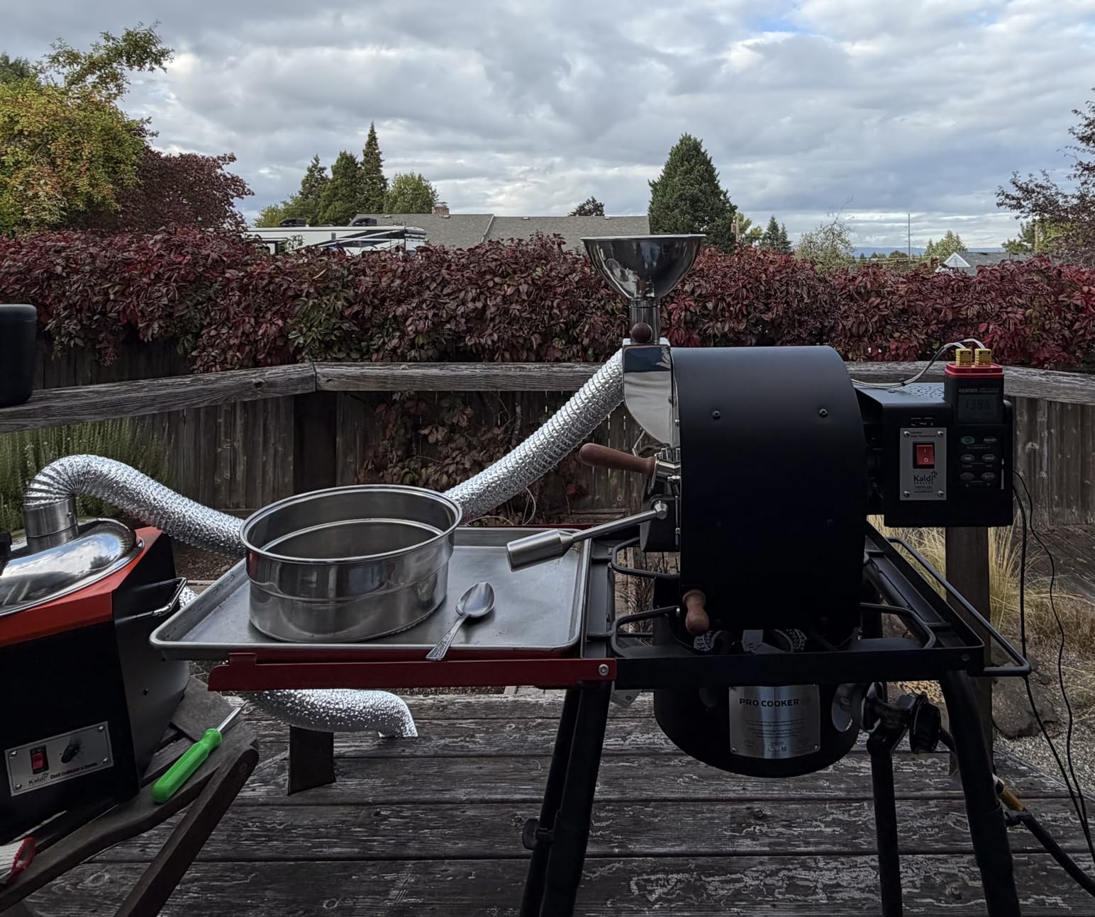 Kaldi Fortis Coffee Roaster with Accessories, 600g Batch, Gas burner is required. (Semi-Convective Type, Dual Data Logger Thermometer) customer photo 2