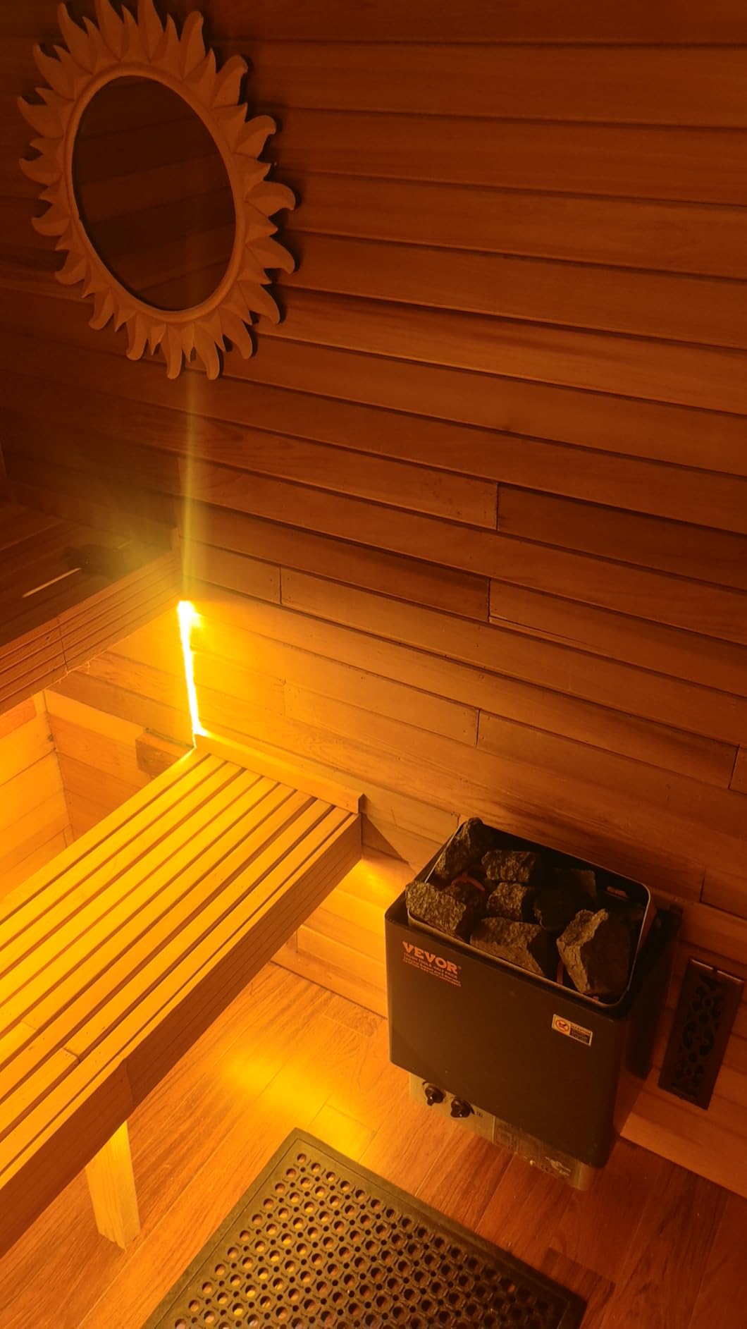 VEVOR Sauna Heater,220V Electric Sauna Stove, Steam Bath Sauna Heater 3h Timer and Adjustable Temp for Max. 176-318 Cubic Feet, (4.5KW) FCC Certification customer photo 2