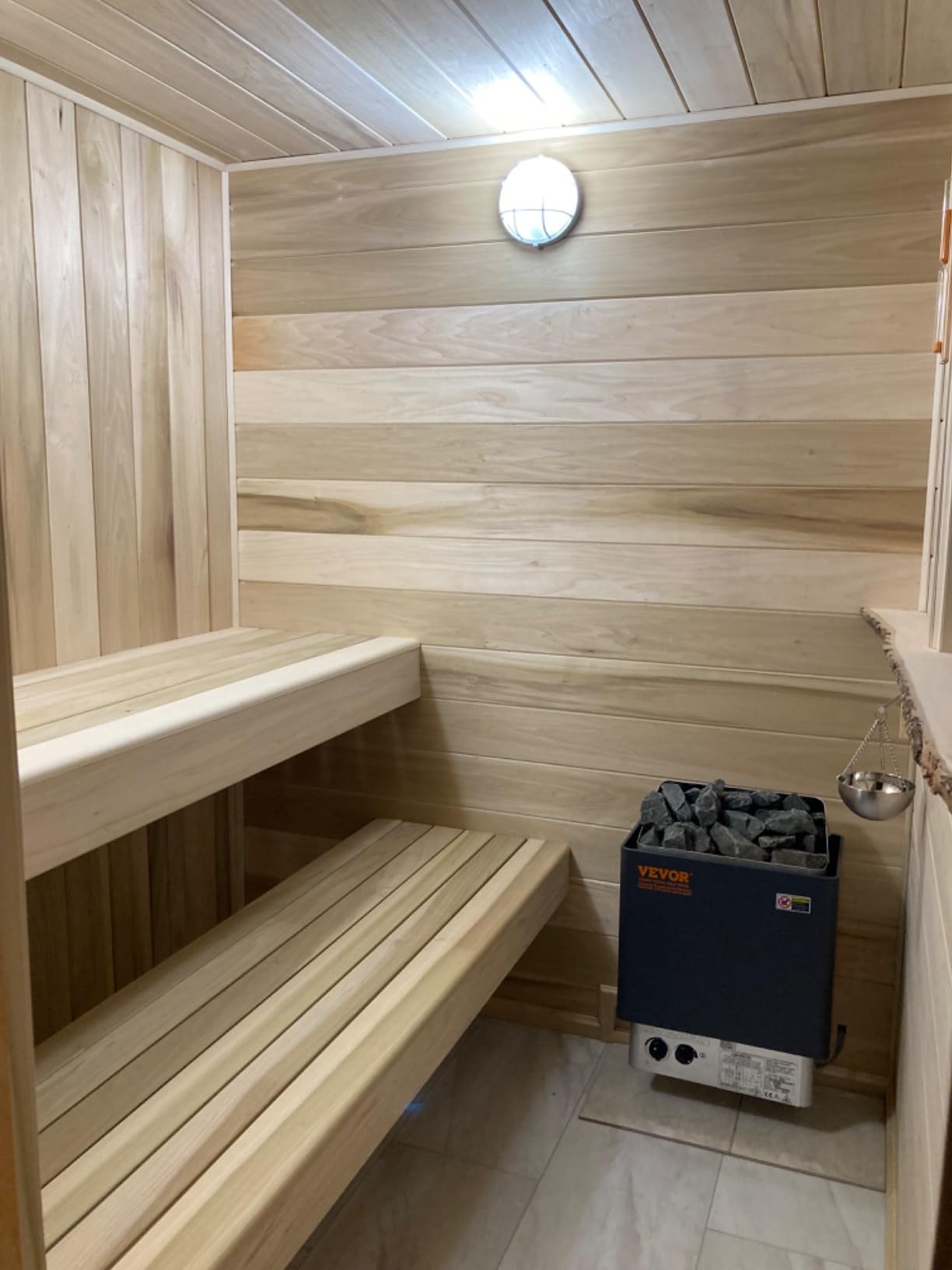 VEVOR Sauna Heater,220V Electric Sauna Stove, Steam Bath Sauna Heate 3h Timer and Adjustable Temp for Max. 176-318 Cubic Feet, Home Hotel Spa Shower Use (6KW) FCC Certification customer photo 2