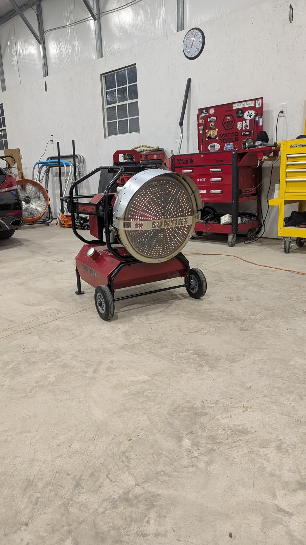 SUNFIRE Radiant Heater, 120,000 BTUs, Run Time 16 Hours, 14 Gal Tank customer photo 1