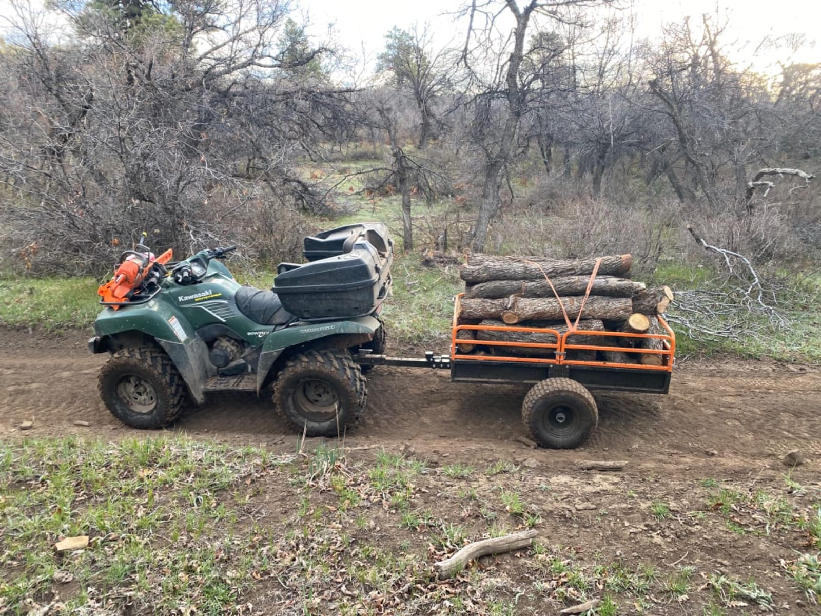 Impact IMPLEMENTS® 1500lb HD Agricultural Trailer with Solid Floor & Sides. Rugged Tires and Solid Sides with Tailgate for Increased Capacity. Original USA Design. customer photo 1