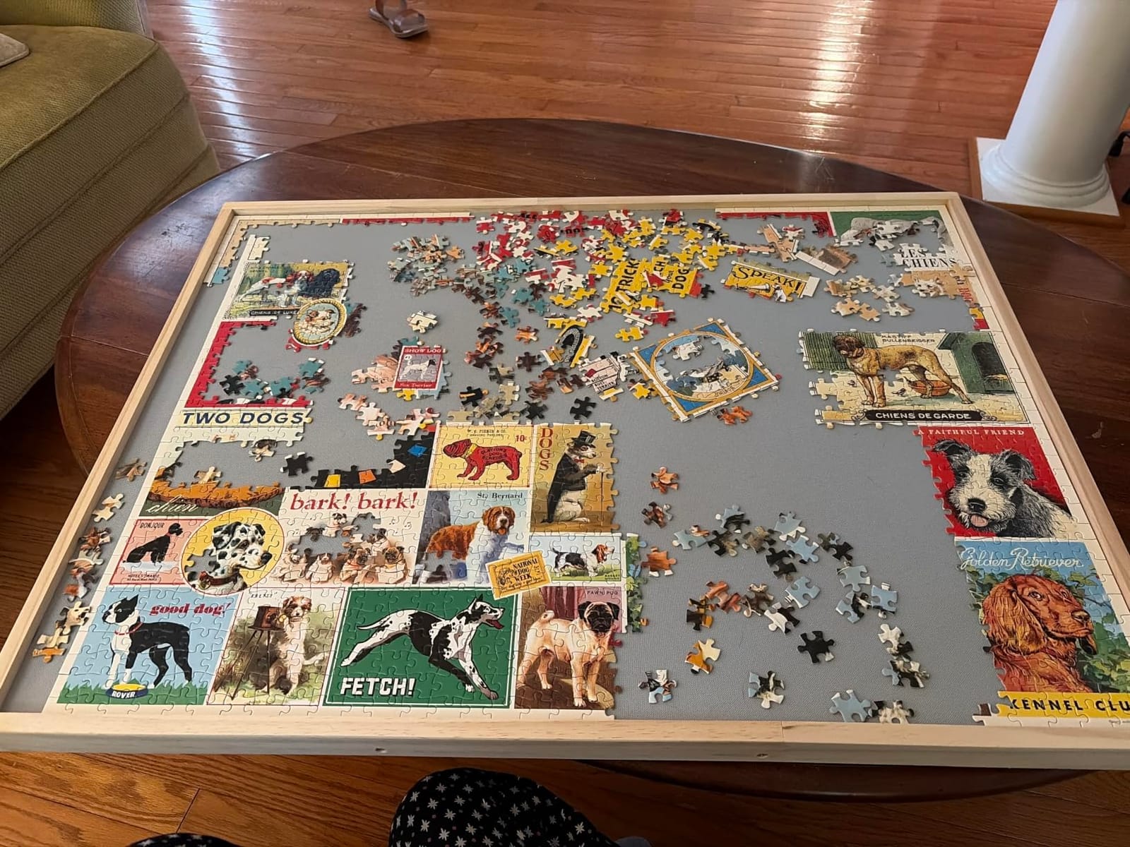 ALL4JIG 1500 Pieces 2-in-1 Tilting & Rotating Puzzle Board for Adults, 24.53