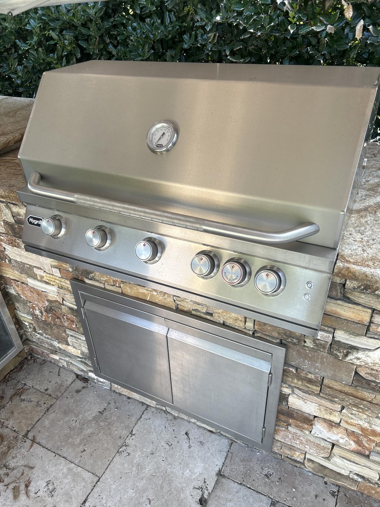 Hygrill Premium XTR 40-Inch Built In Grill, Stainless Steel 5-Burner Grill | for Outdoor Kitchen with Rear Infrared Burner, Cover and LED Lights, Natural Gas customer photo 1