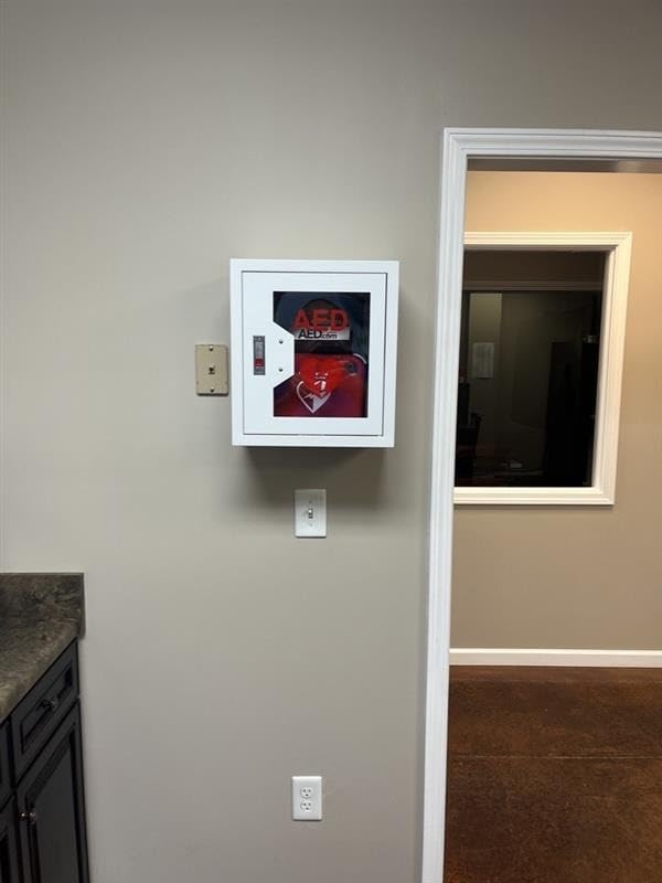 AED Cabinet Wall Mount: Steel Defibrillator Storage Case with Snap Lock and Universal AED Compatibility - for Home/Hospitals/Schools customer photo 2