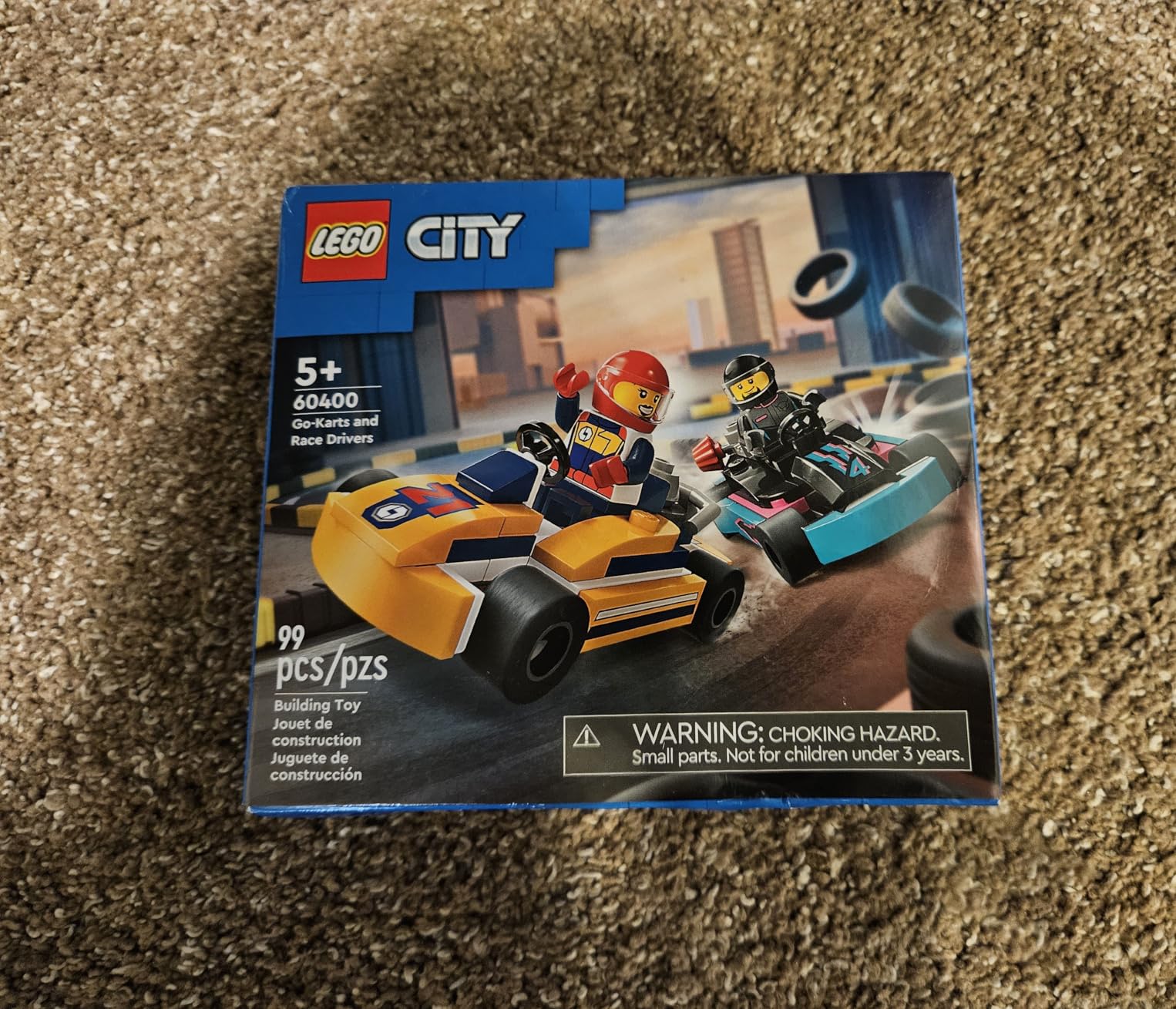LEGO City Go-Karts and Race Drivers Toy Playset, 2 Driver Minifigures, Racing Vehicle Car Toys, Fun Race Car Toy Gift for Kids Aged 5 and Up, 60400 customer photo 1