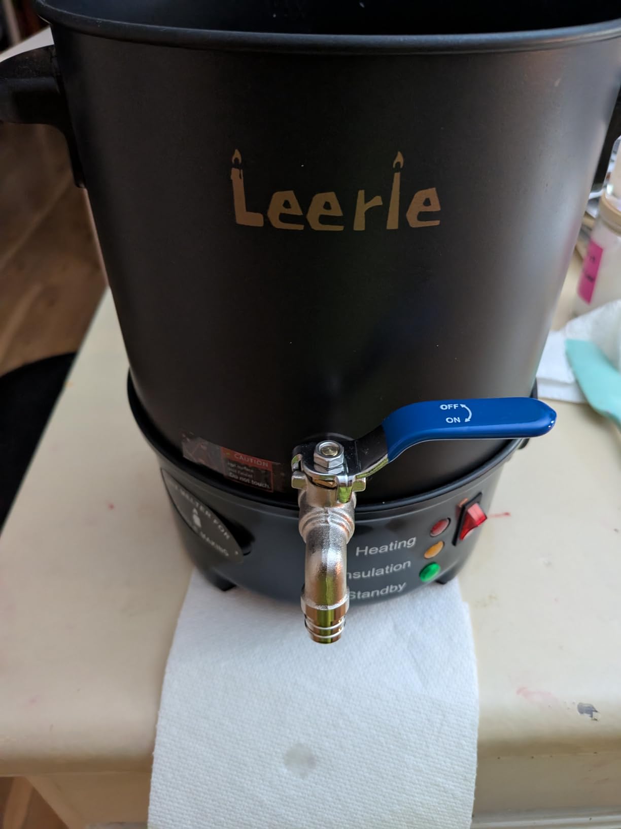 Leerie 10Lbs Wax Melter for Candle Making - L5 Candle Wax Melting Pot with Heating Core Brass Spout & Temp Control for DIY Home Business Candle Maker for Candle Making Supplies (L5-US-110V) customer photo 1