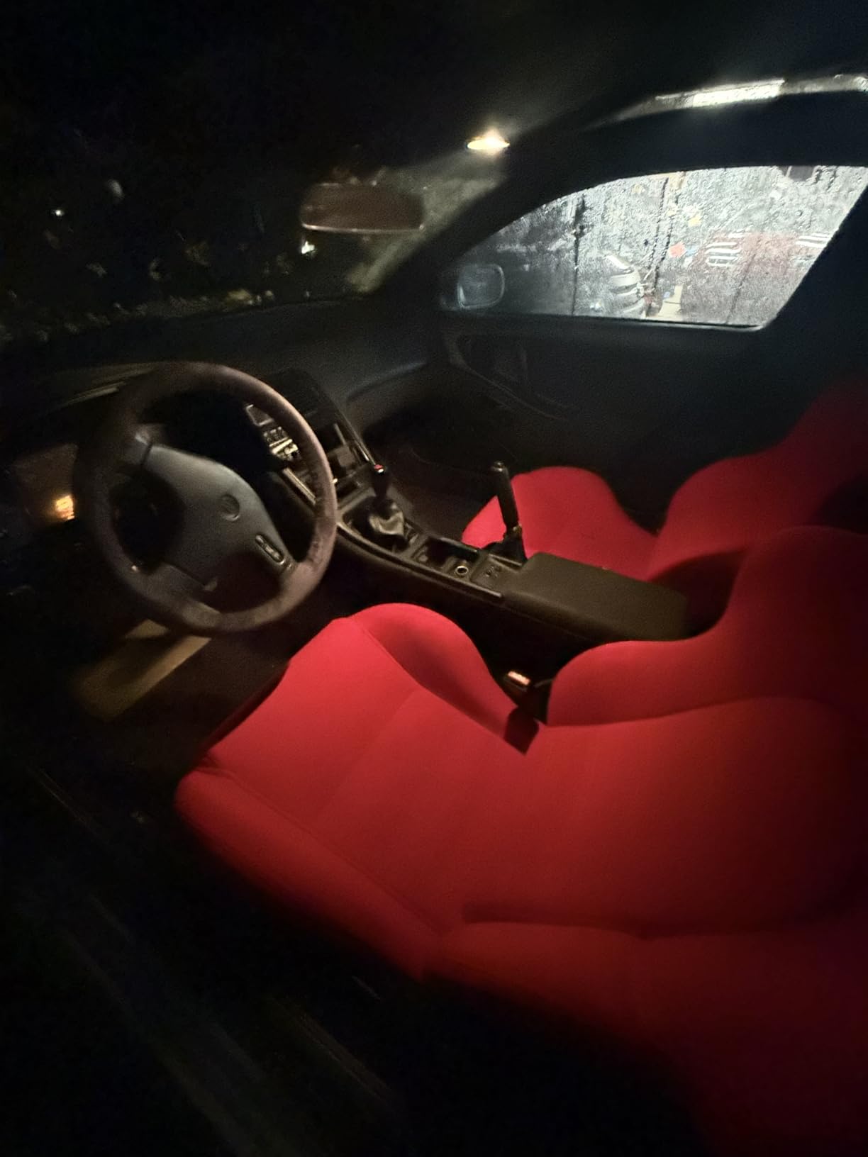 DNA MOTORING 2PCS Racing Bucket Seats with Adjustable Backrest, Single Adjuster and Rail, Compatible with 4 Point Harness, Woven Fabric, Black/Red, RS-JBR-005-BK-RD customer photo 1