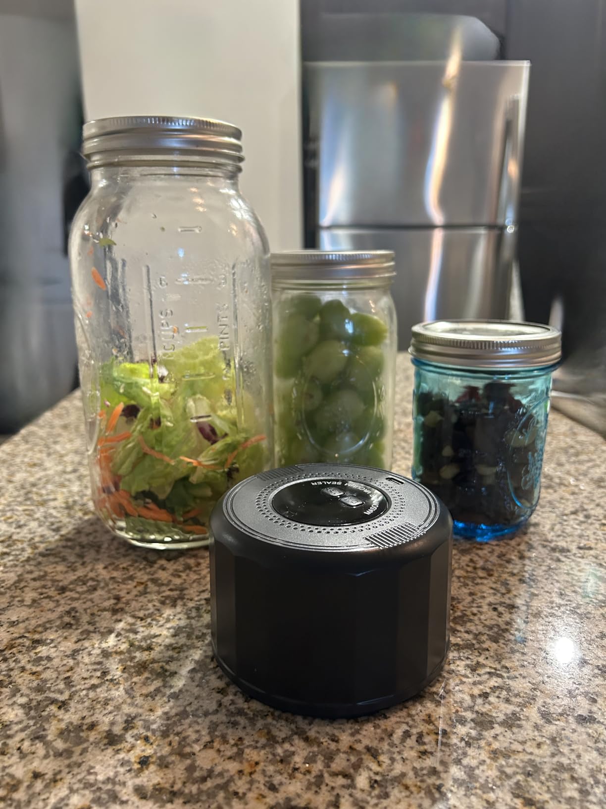M11 Mason Jar Vacuum Sealer - Electric Mason Jar Vacuum Sealer Kit with Wide and Regular Mouth Mason Lids, Jar Vacuum Sealer for Canning Jars, Vacuum Sealing Machine for Food Storage customer photo 2