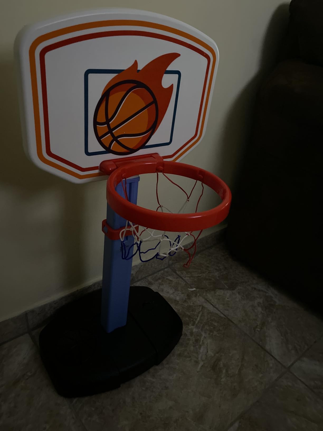 JOYIN Toddler Basketball Hoop Indoor, Adjustable Basketball Goal for Kids with 4 Balls, Game Toys for Playroom Pool Outdoor, Birthday Gift for Baby Boys Girls Age 1 2 3 4 - Air Pump Included customer photo 1