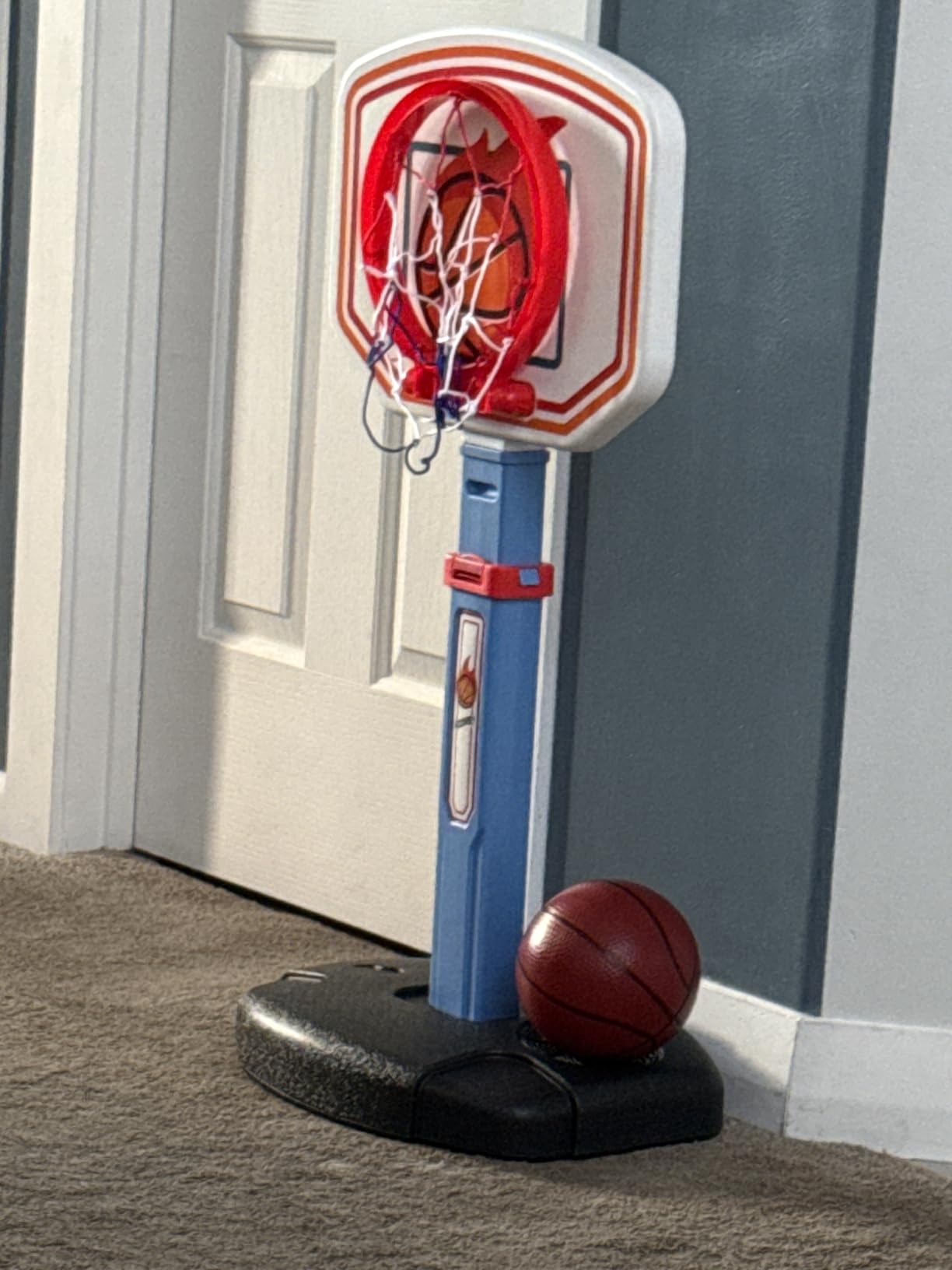 JOYIN Toddler Basketball Hoop Indoor, Adjustable Basketball Goal for Kids with 4 Balls, Game Toys for Playroom Pool Outdoor, Birthday Gift for Baby Boys Girls Age 1 2 3 4 - Air Pump Included customer photo 2
