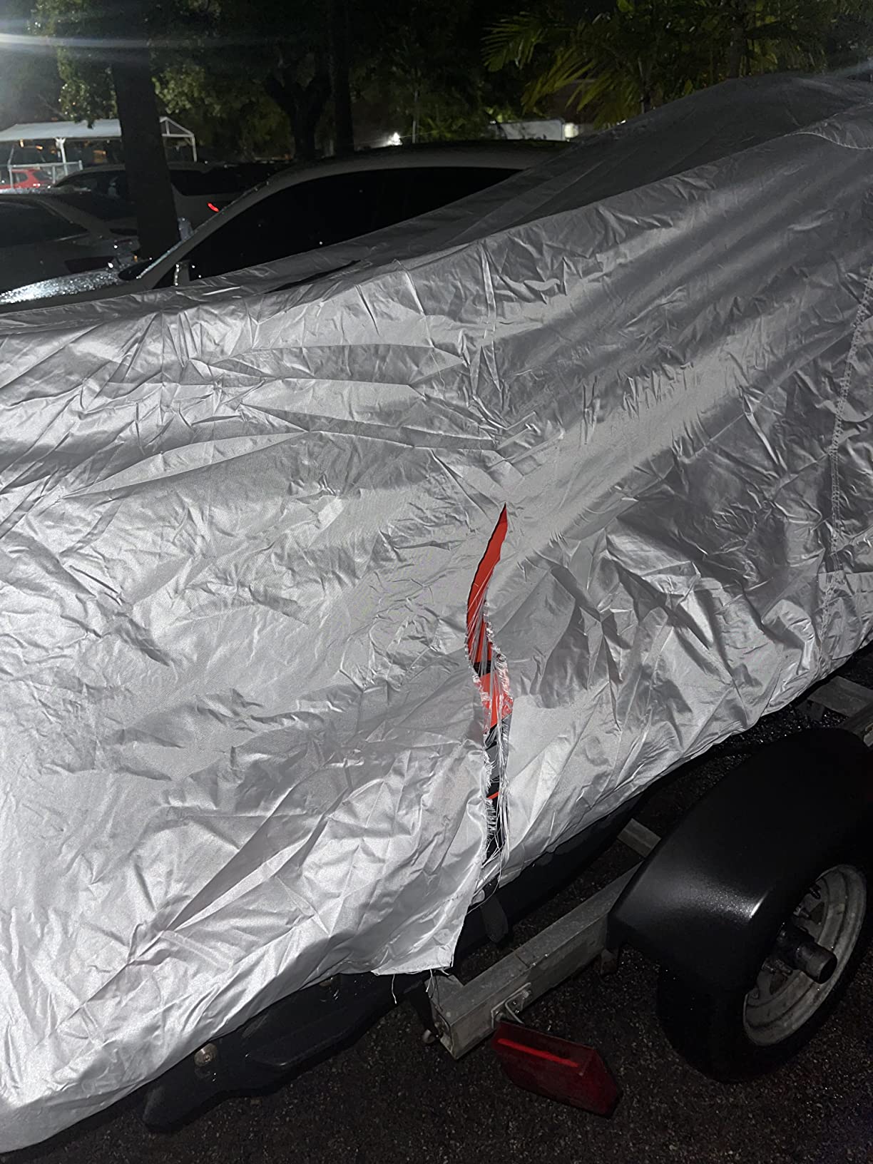 iCOVER Personal Watercraft Cover- Water Proof Heavy Duty Trailerable Jet Ski Covers for Seadoo Kawasaki Yamaha Wave Runner, Fits PWC Models Up to 125in Long customer photo 1