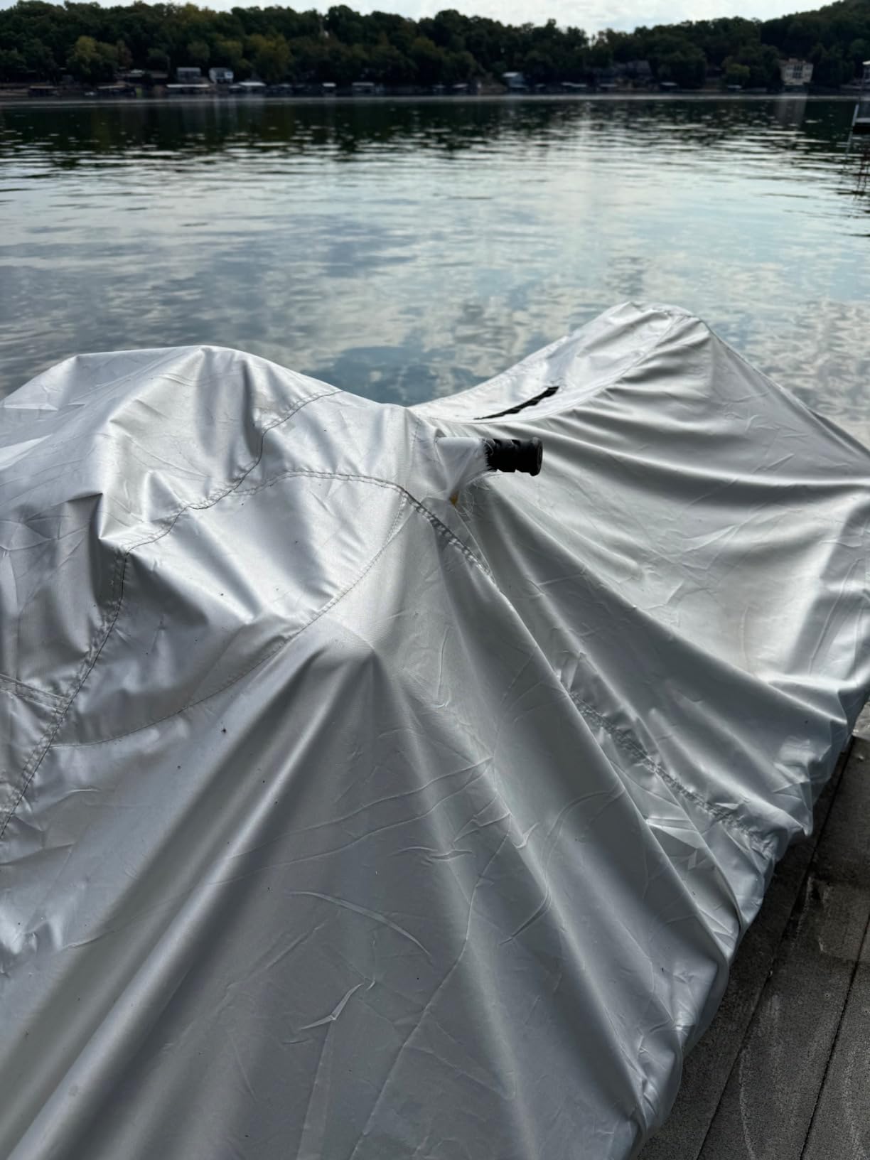 iCOVER Personal Watercraft Cover- Water Proof Heavy Duty Trailerable Jet Ski Covers for Seadoo Kawasaki Yamaha Wave Runner, Fits PWC Models Up to 125in Long customer photo 2