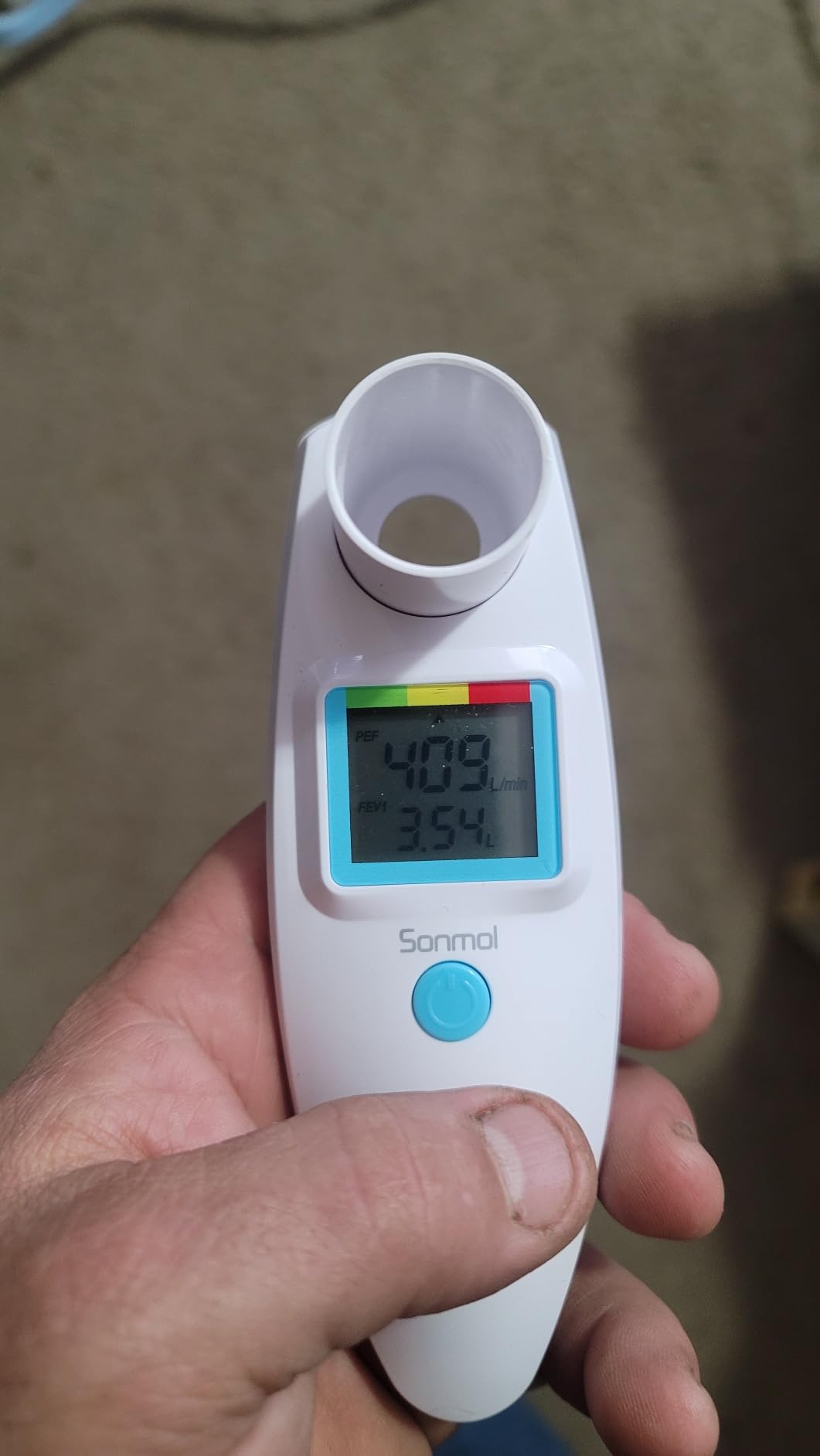 Sonmol Digital Peak Flow Meter PEF FEV1 Tester with Color Indicators customer photo 2