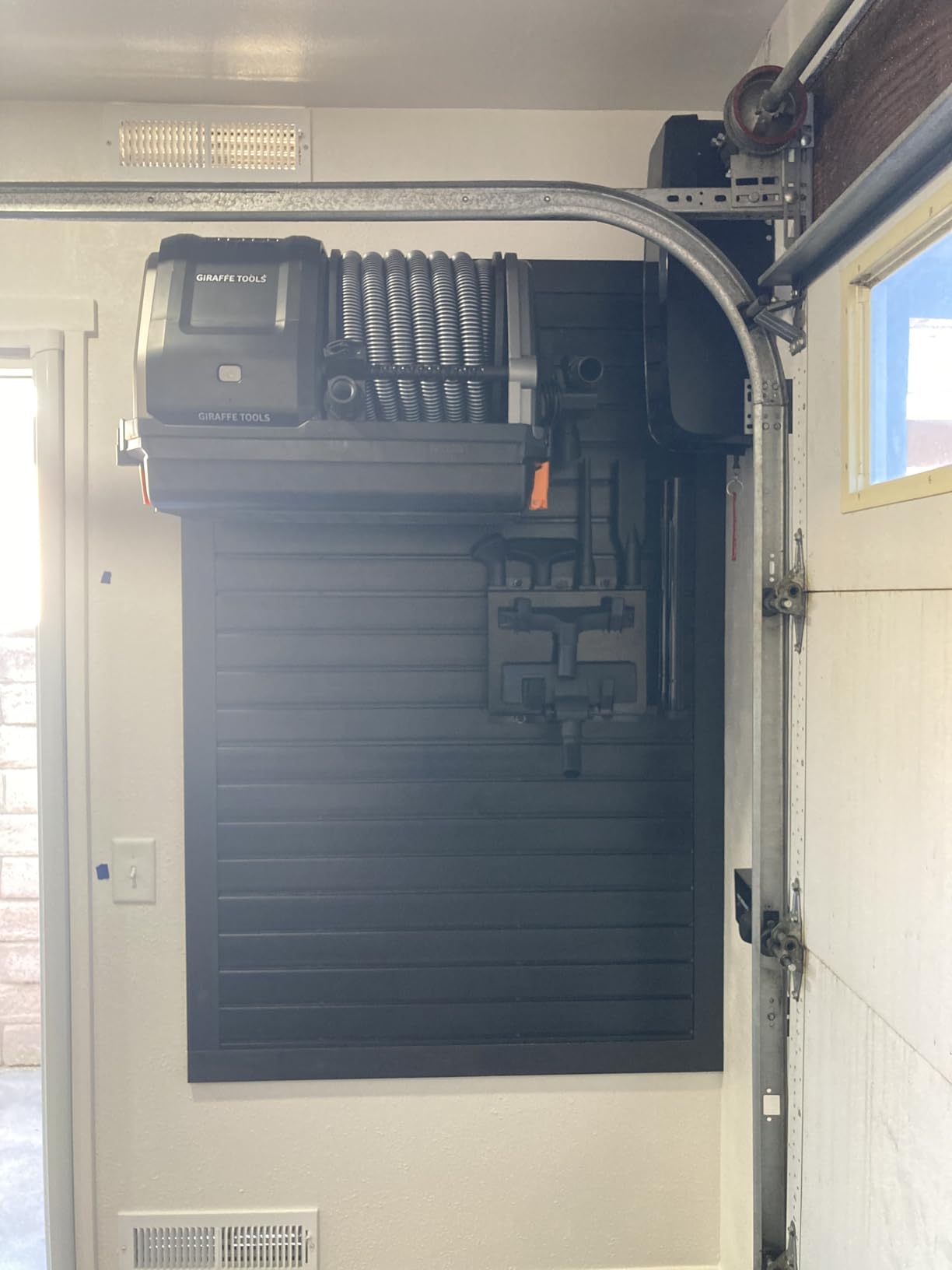 FRAYSCENT Slat Wall Paneling Garage Slat Wall Storage Systems Slatwall Panels Power Tool Organizer Wall Mount, PVC Garage Storage & Organization Products Slate Board (Black, 4ft x 8ft) customer photo 1