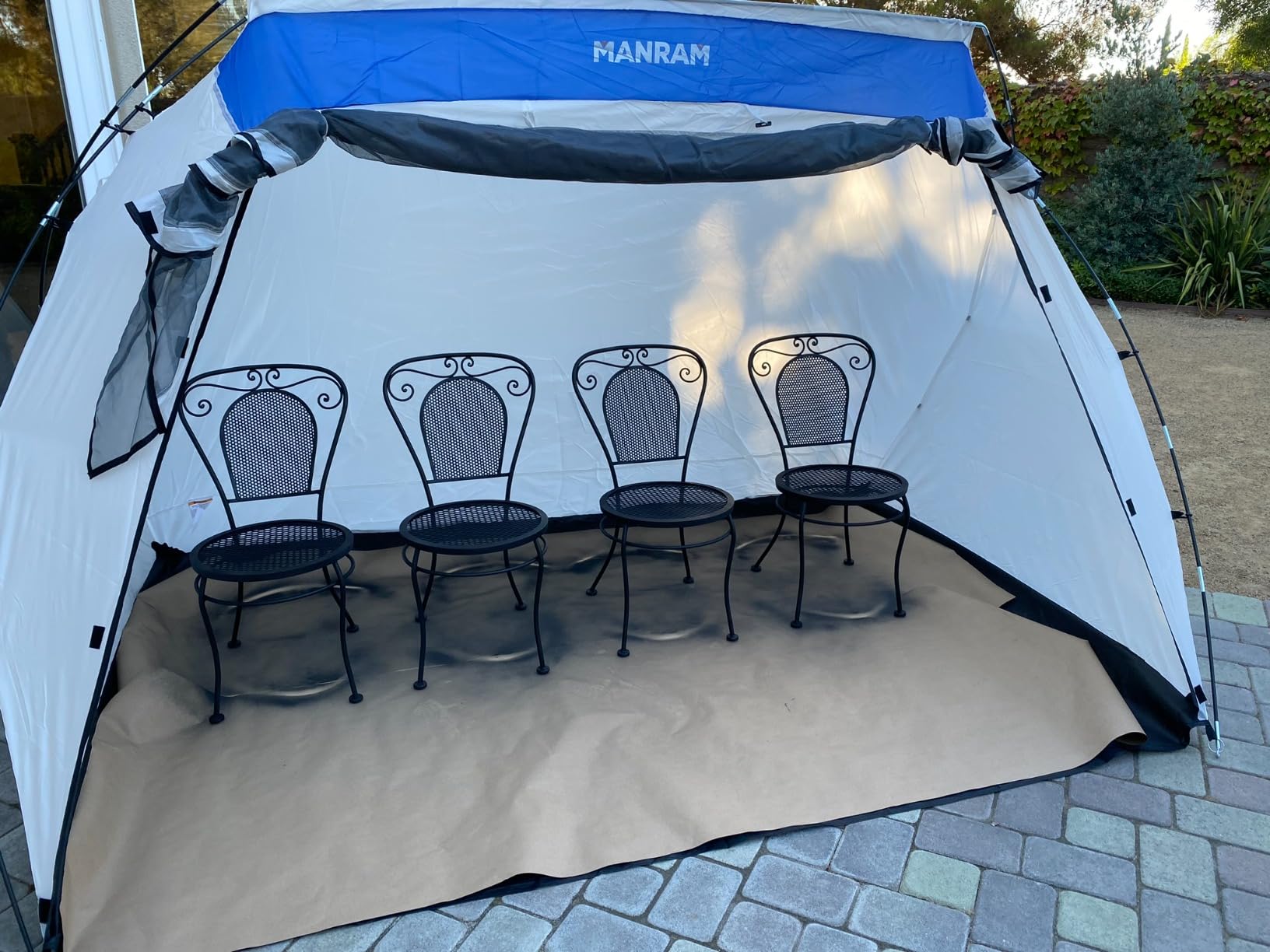 Portable Paint Tent 9(L) x6(W) x5.5(H), Large Paint Booth with Built-in Floor, Mesh Screen, Windproof Hooks, and Storage Bag – Ideal for DIY Painting Projects customer photo 1