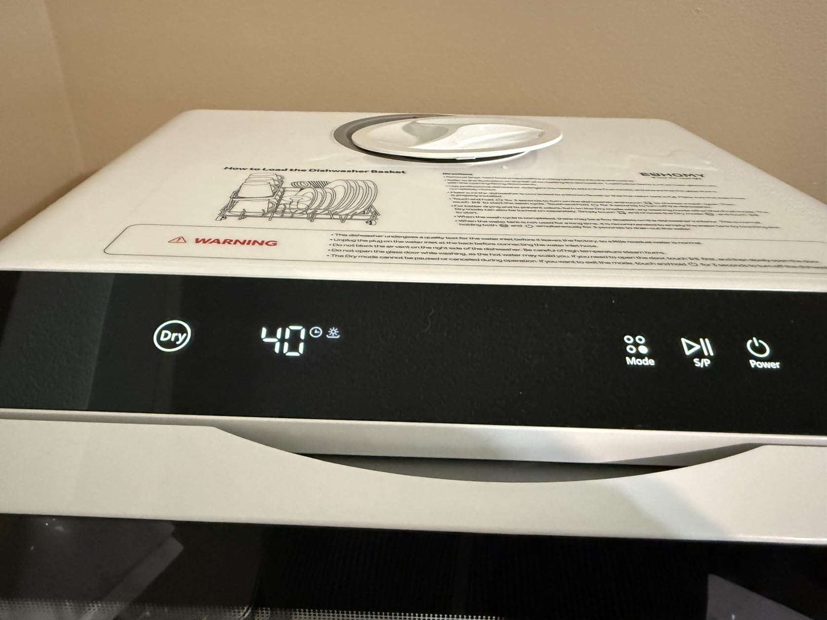 EUHOMY 6 Programs Countertop Dishwasher Portable, 40dB, 360° Coverage customer photo 2