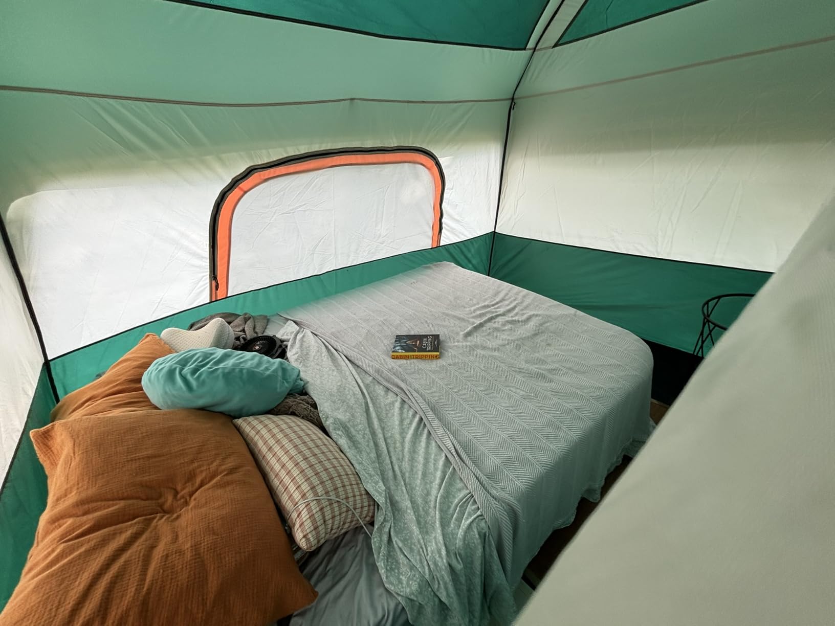 KTT Extra Large Tent 10-12-14 Person(B),Family Cabin Tents,2 Rooms,3 Doors and 3 Windows with Mesh,Straight Wall,Waterproof,Double Layer,Big Tent for Outdoor,Picnic,Camping,Family Gathering customer photo 2