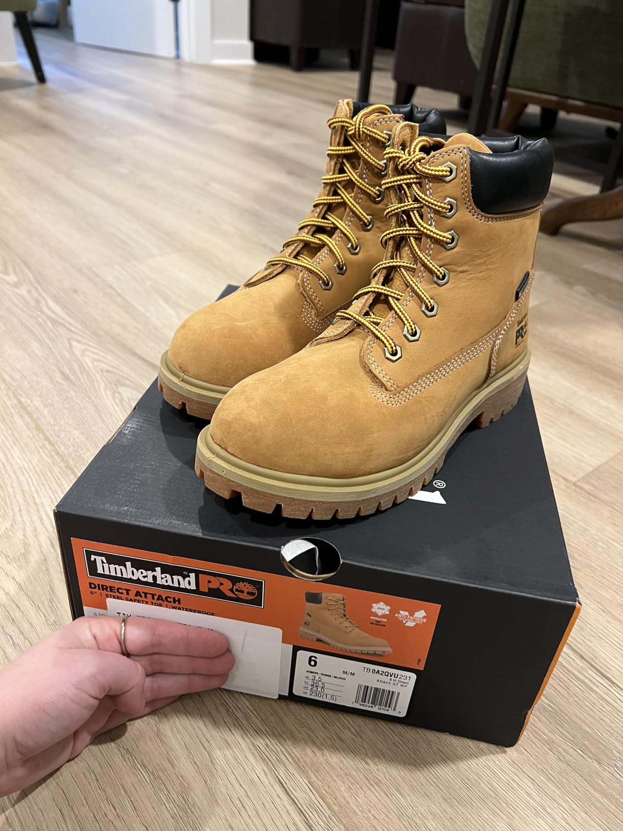Timberland PRO Women's Direct Attach 6 Inch Steel Safety Toe Insulated Waterproof Industrial Work Boot customer photo 1