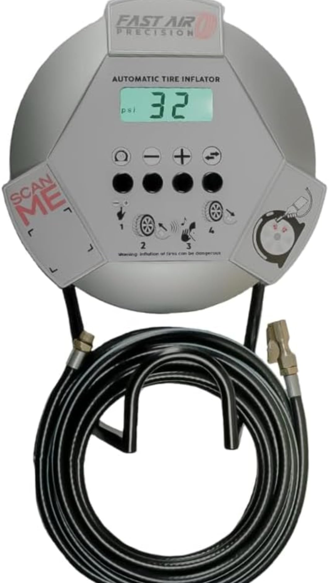Fast Air Precision Automatic Tire Inflator Wall Mountable Pressure Gauge LCD Display for All Vehicule an Truck Tires Heavy Duty Use, for Dealerships, Garages, Tire Shops and More. customer photo 1