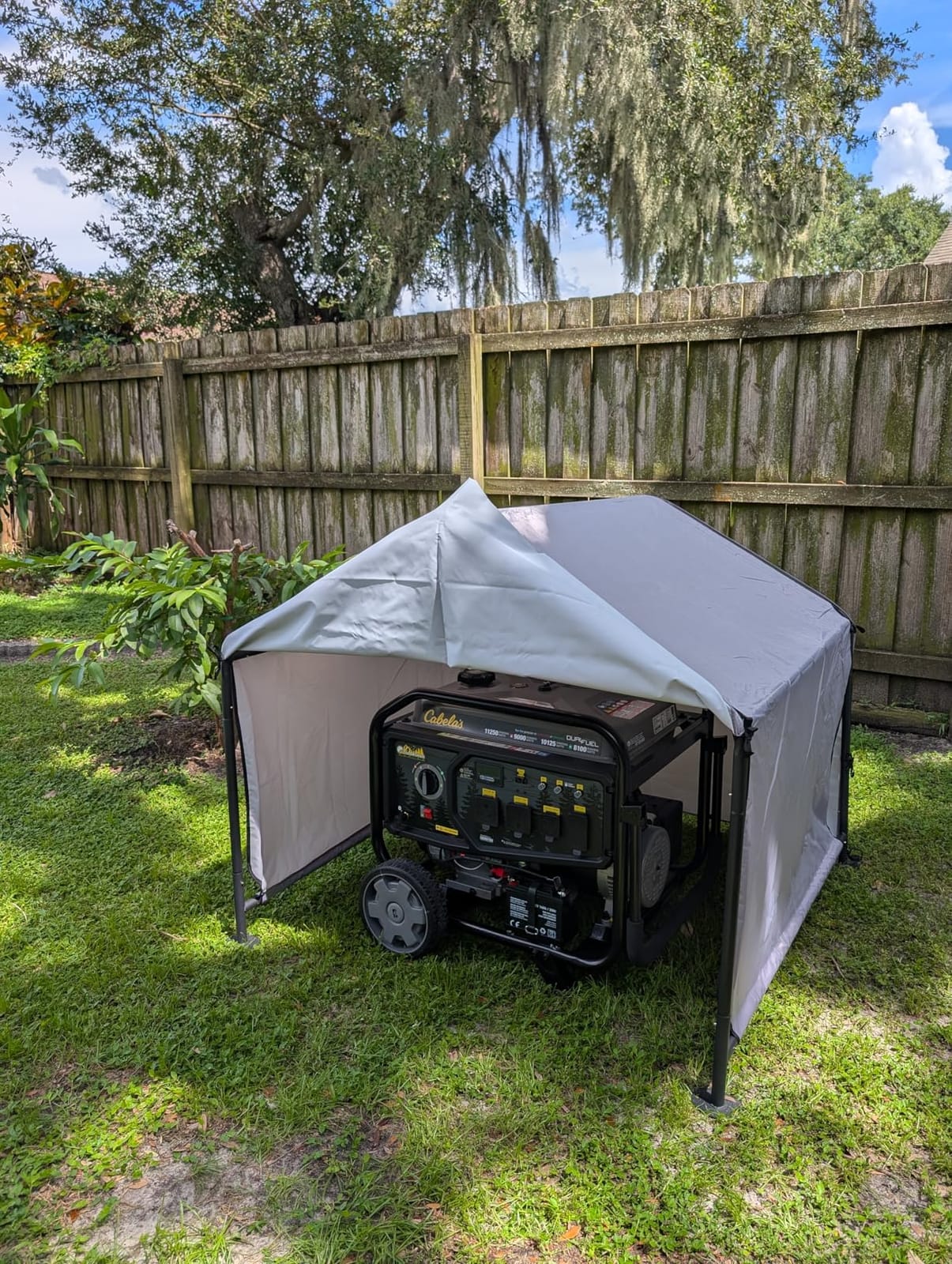 Outdoor Dog House for Large Dogs, XL Pet Tent Weatherproof, Grey customer photo 2