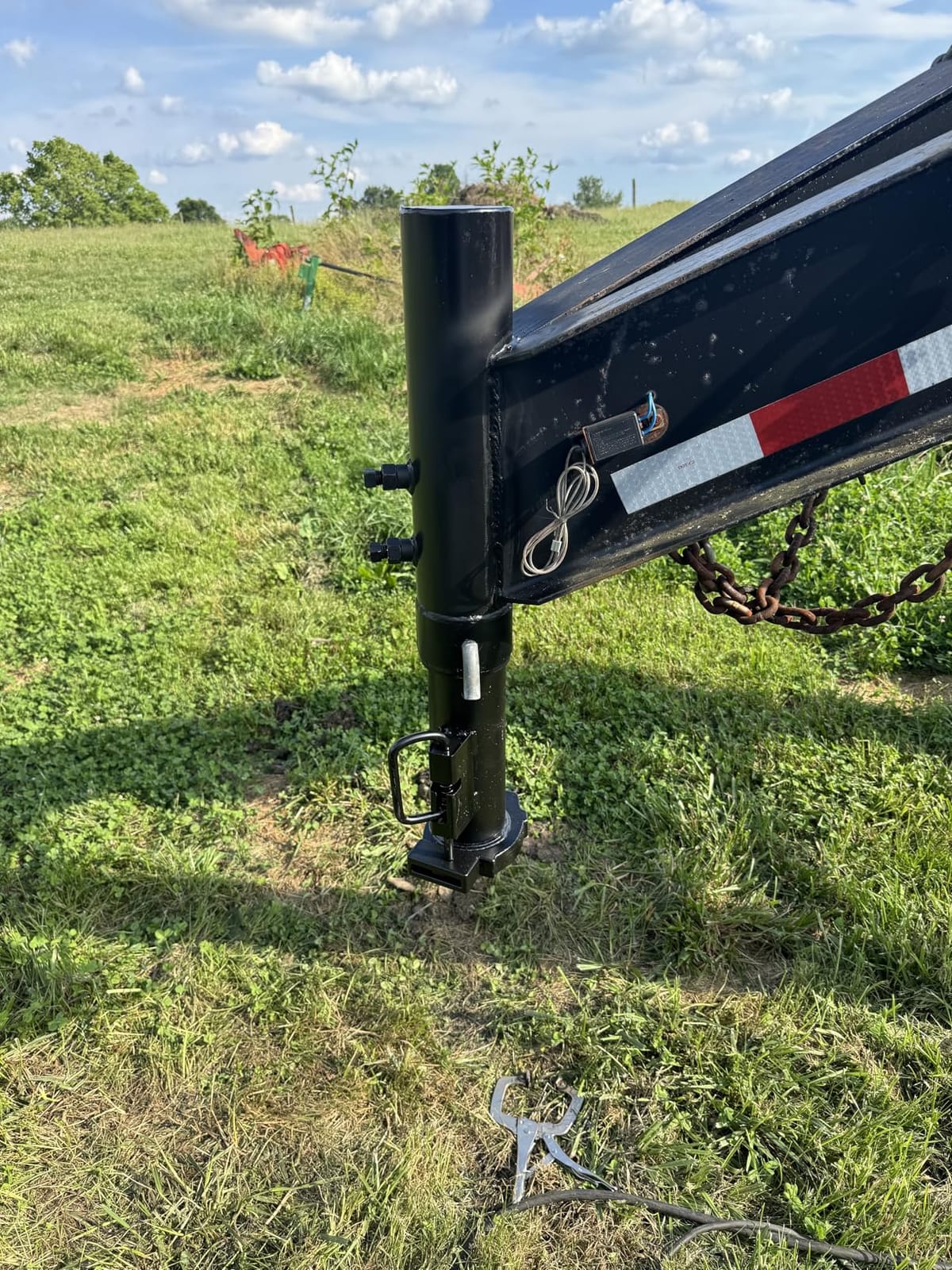 30000 LBS Heavy Duty Gooseneck Coupler 2-5/16 Ball 8 in Adjust Round Tube for Horse & Flatbed Trailers customer photo 2