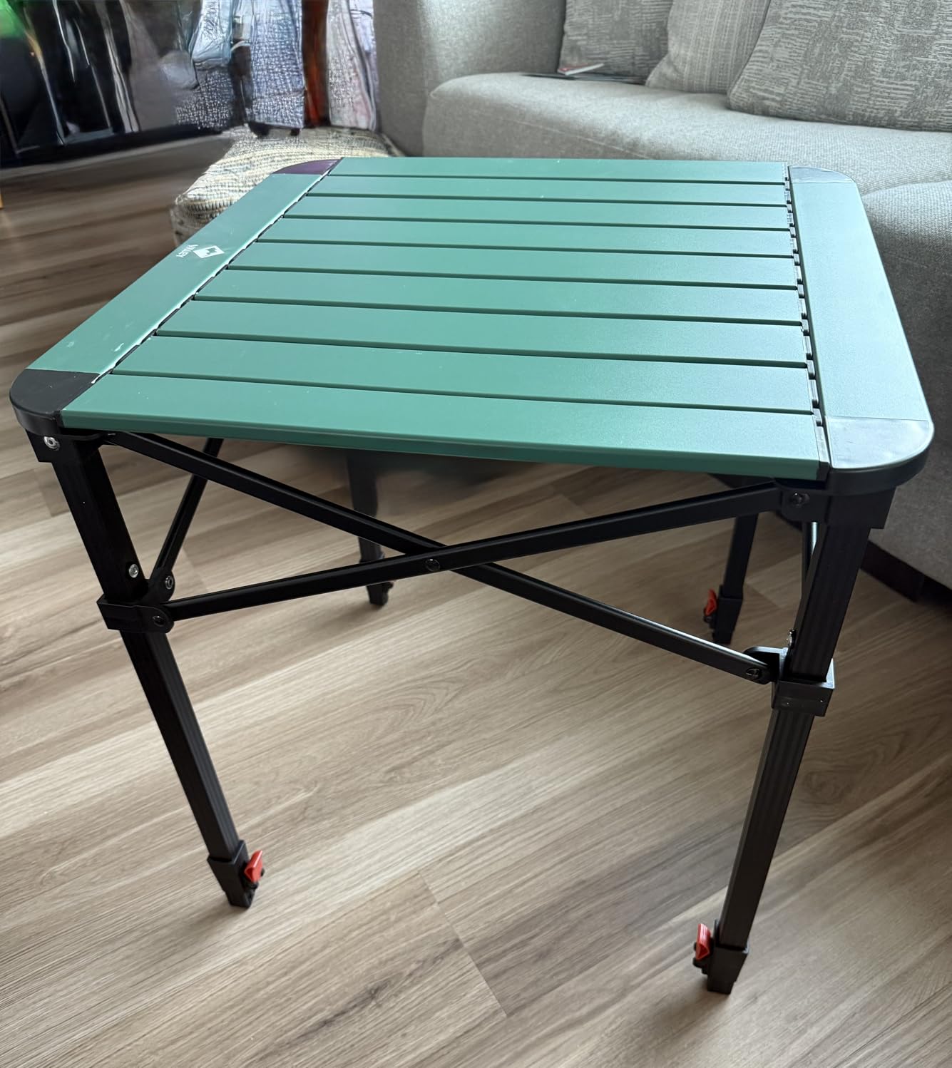 VILLEY Folding Camping Square Table, Portable Aluminum Table, Small customer photo 1