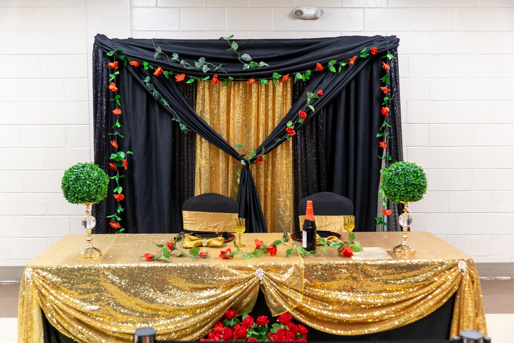Heavy Duty Backdrop Stand 10x10ft, Pipe and Drape Background Stand | Adjustable Photo Background Frame, Sturdy Metal Flat Base, Carrying Bag for Party, Photography, Wedding Decoration, Birthday customer photo 2
