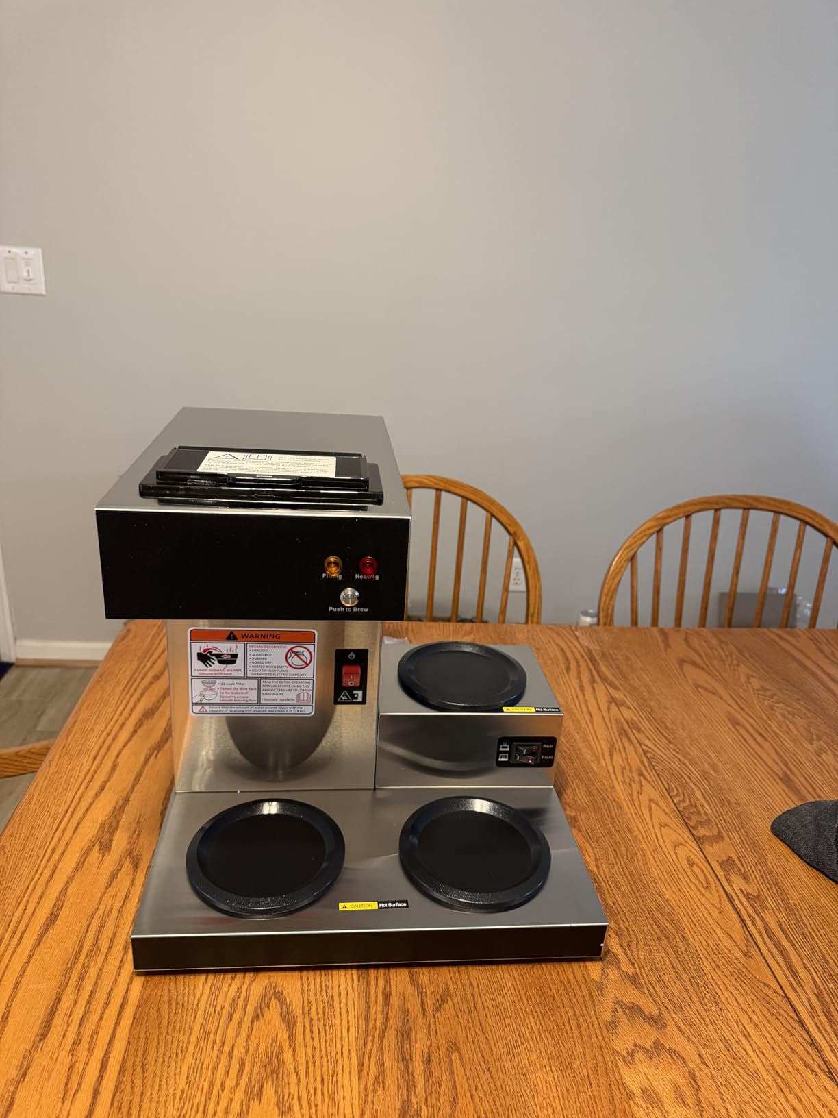 SYBO Commercial Coffee Maker with 3 Warmers and Decanters SF-CB-3GA customer photo 2