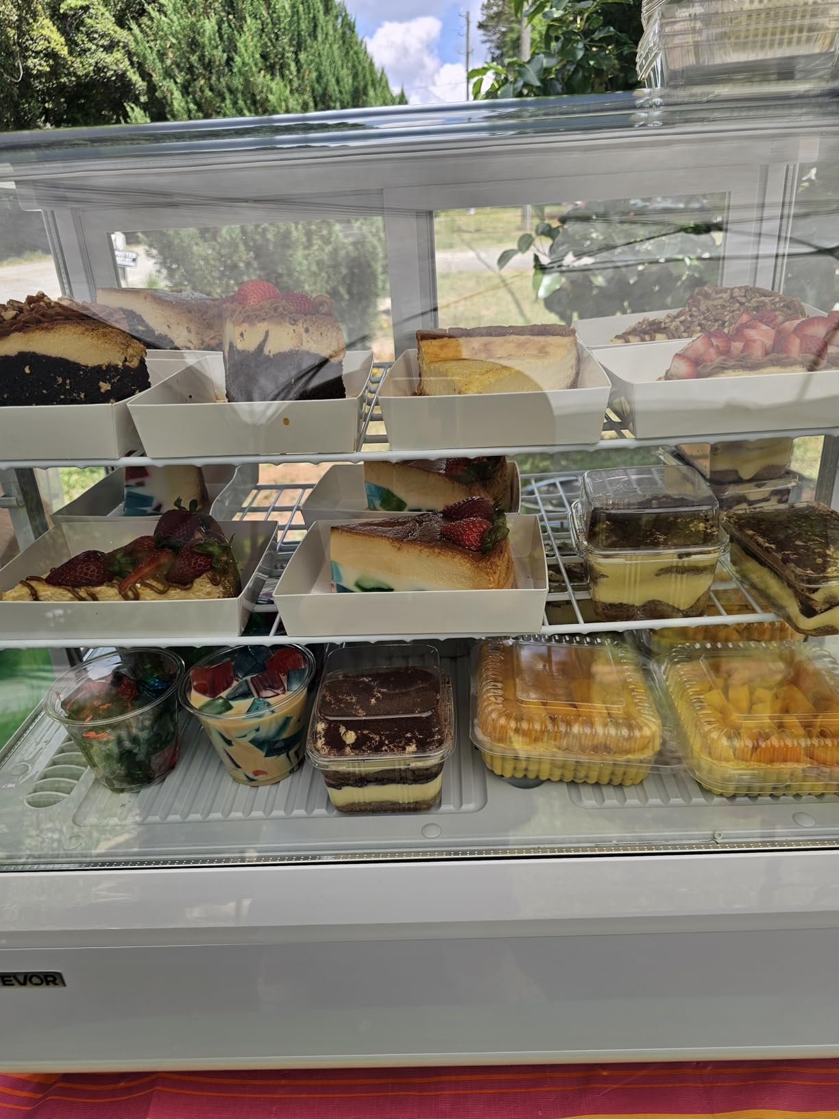 VEVOR Refrigerated Display Case, 3.5 Cu.Ft./100L, 2-Tier, Countertop Pastry Display Case Commercial Display Refrigerator with LED Lighting, TURBO Cooling, Frost-Free Air-Cooling, Rear Sliding Door customer photo 2