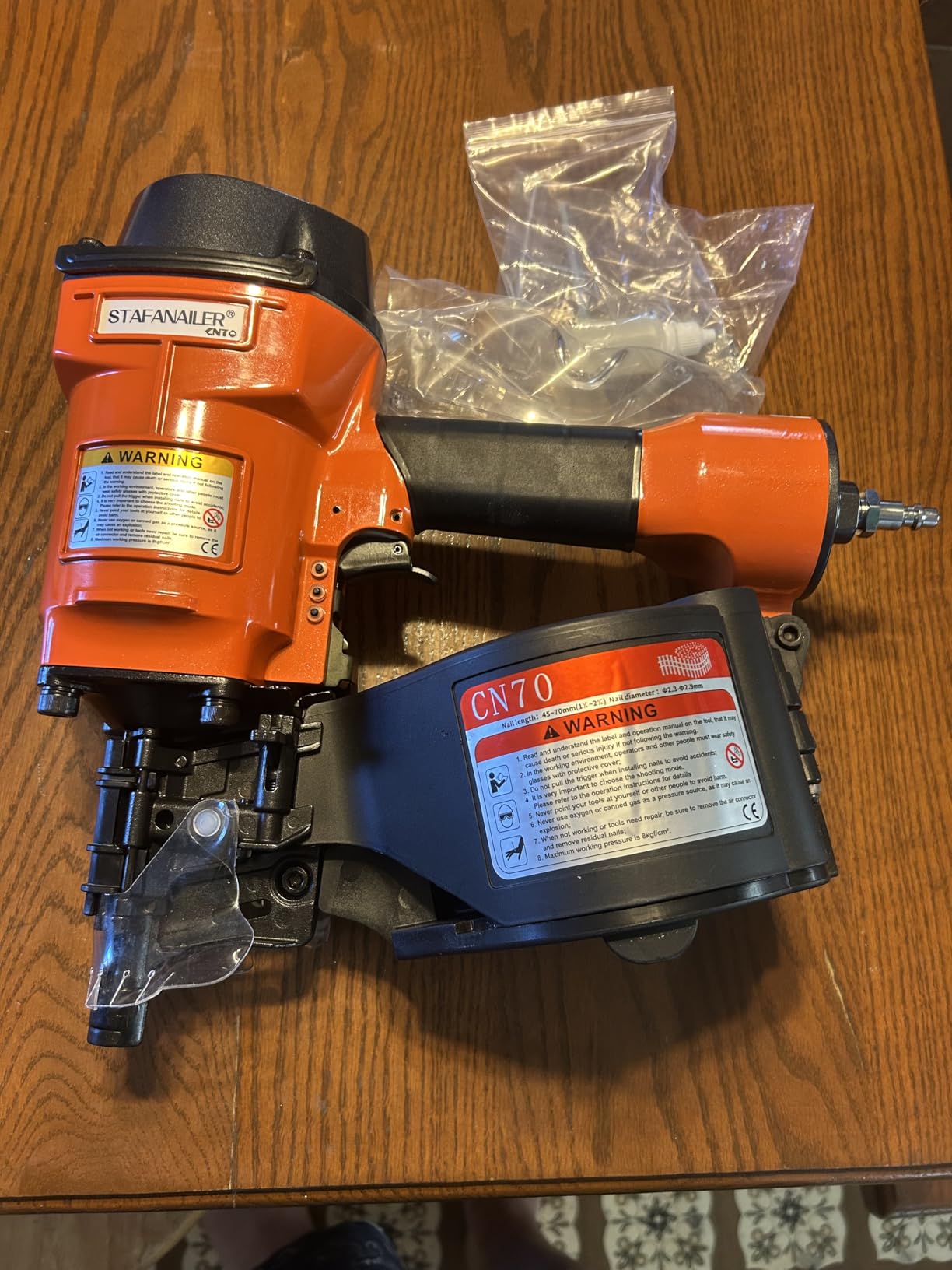 Update CN70 Air Coil Nailer, 15 Degree Pneumatic Coil Nail Gun, 1-3/4