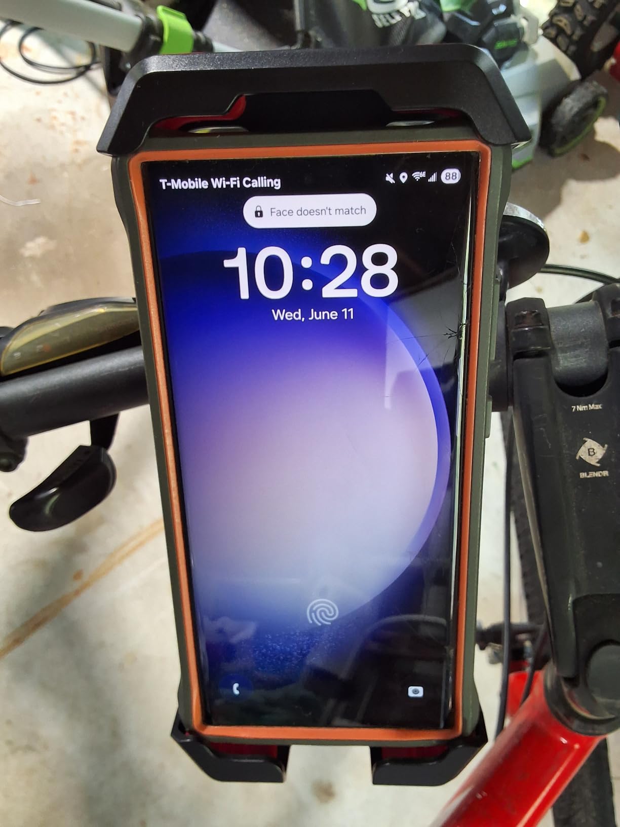Pnitri 2026 New Upgraded Bike Phone Holder Handlebar - 1S Quick Install, Motorcycle Phone Mount, Bicycle Phone Holder fit Large Phone Case for iPhone Samsung, Dirt Scooter Mini Bike Accessories customer photo 1
