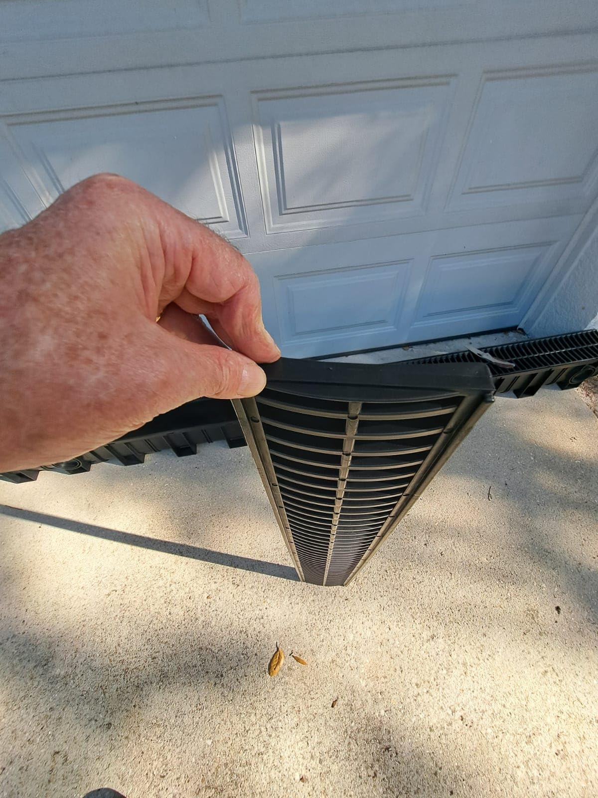 Trench Drain System, Channel Drain with Plastic Grate, 5.9x5.1-Inch HDPE Drainage Trench, Black Plastic Garage and GardenDrain, 6x39 Trench Drain Grate, with 6 End Caps, Convenient Assembly (6 Pack) customer photo 1