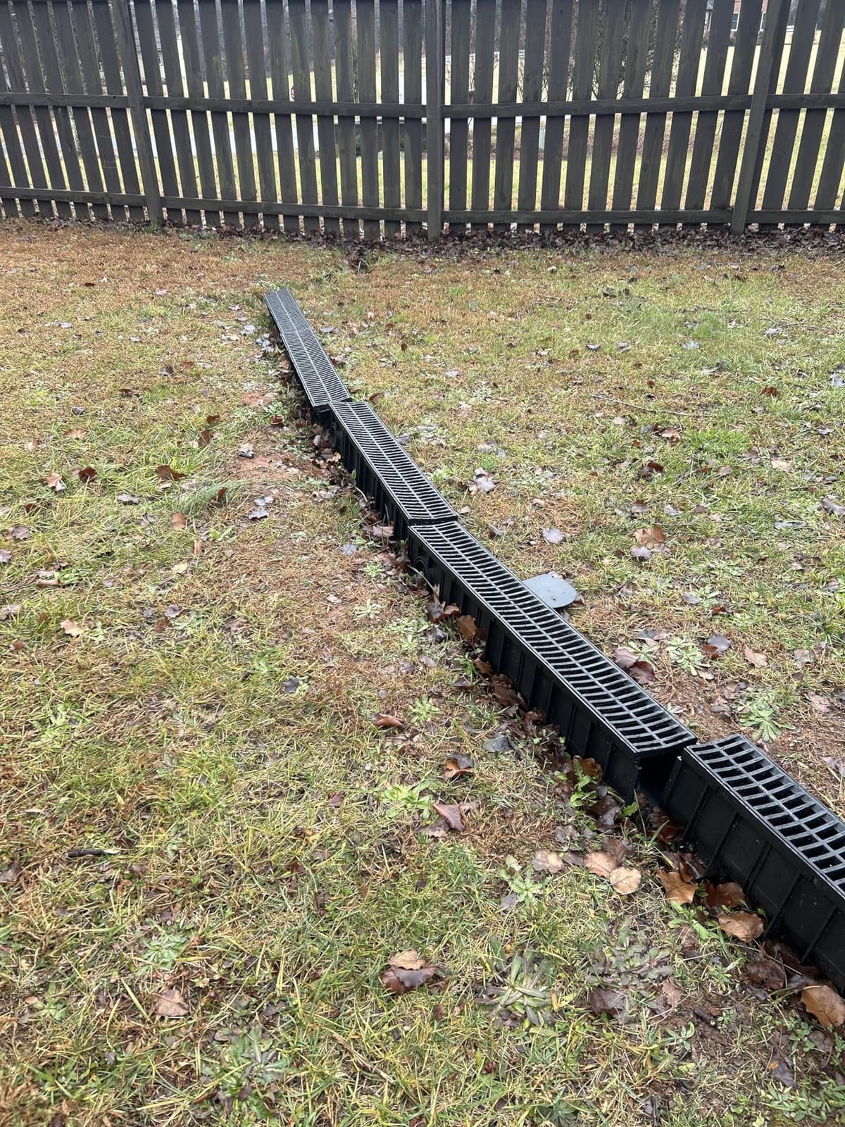 Trench Drain System, Channel Drain with Plastic Grate, 5.9x5.1-Inch HDPE Drainage Trench, Black Plastic Garage and GardenDrain, 6x39 Trench Drain Grate, with 6 End Caps, Convenient Assembly (6 Pack) customer photo 2