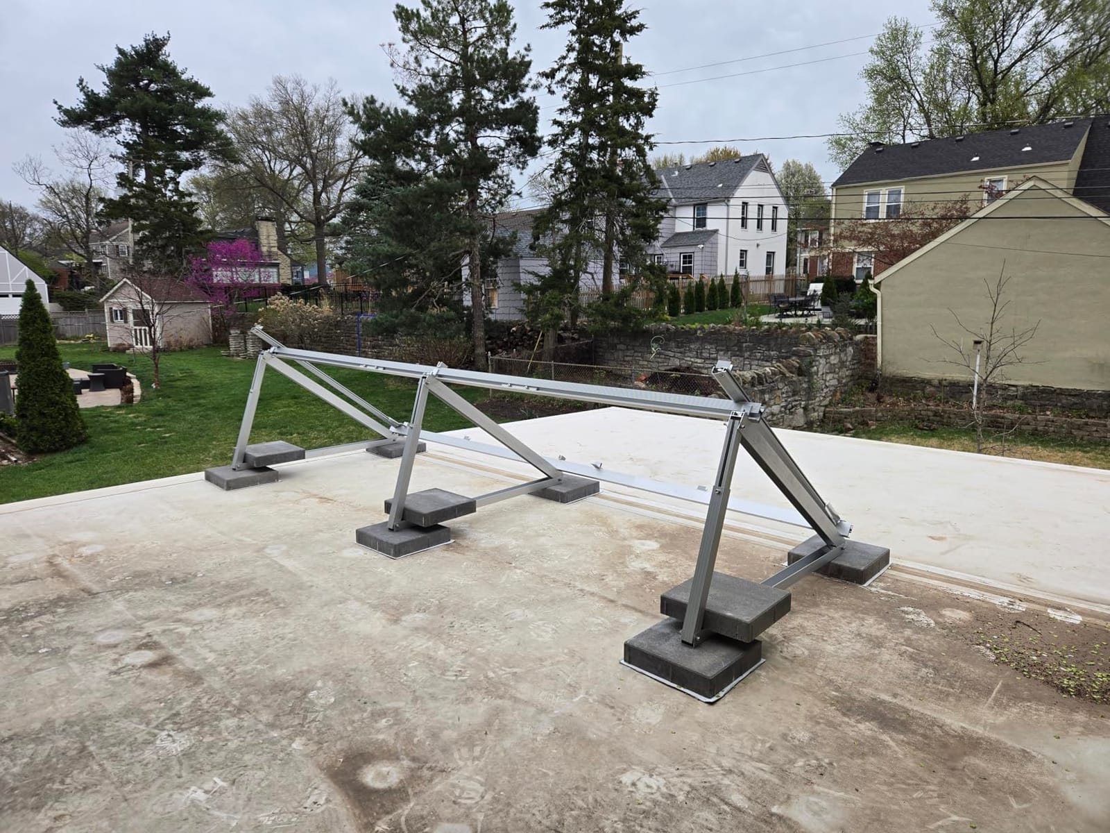 Adjustable Solar Panel Ground Mounting Bracket | Adjustable 30-45 Degree Tilt Angle Anodized Aluminum Frame, Compatible with 100-500W Solar Panels for Farm, RV, Roof, Boat, Yard customer photo 2