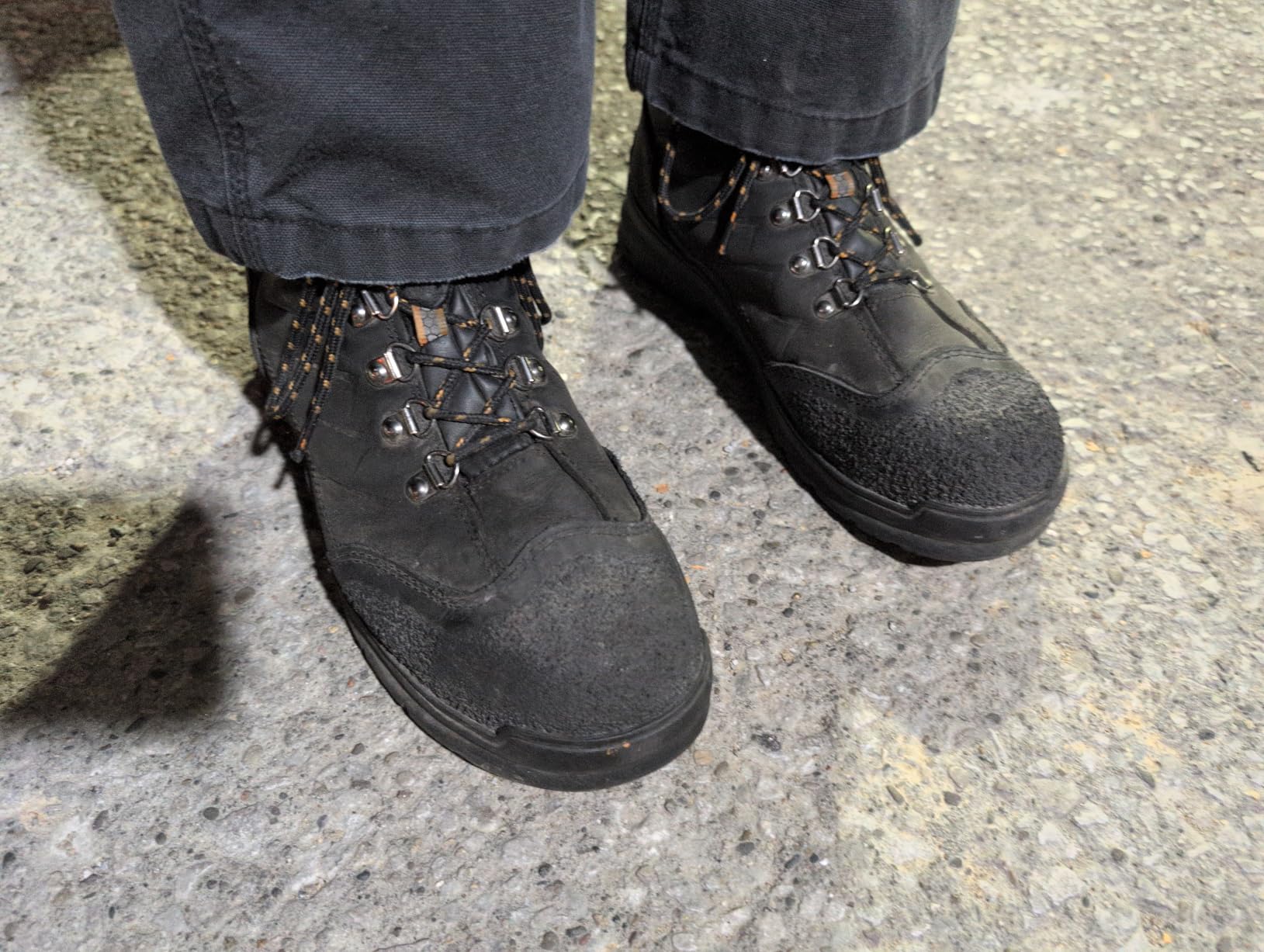 NINGO Steel Toe Work Boots for Men, Oil & Slip Resistant Construction Boots | Anti-static Mens Work Boots, Puncture Proof Safety Footwear with Breathable Full Grain Leather, for Industrial, Warehouse customer photo 2