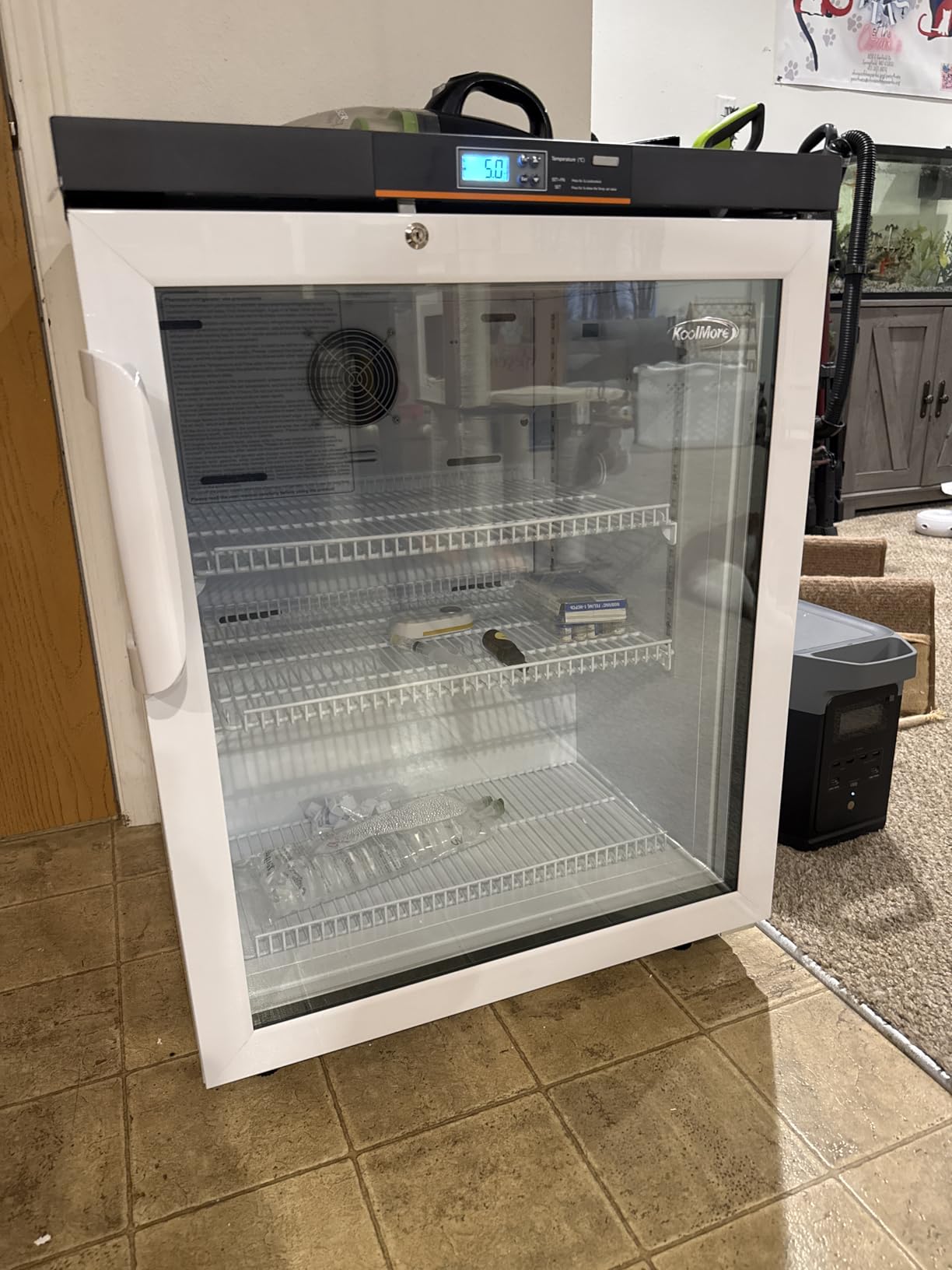 KoolMore 4.5 cu ft Countertop Medical Pharmacy Refrigerator with Emergency Backup Battery for Temperature Display and Alarm in White, UL Listed (KM-PHR-45C) customer photo 2