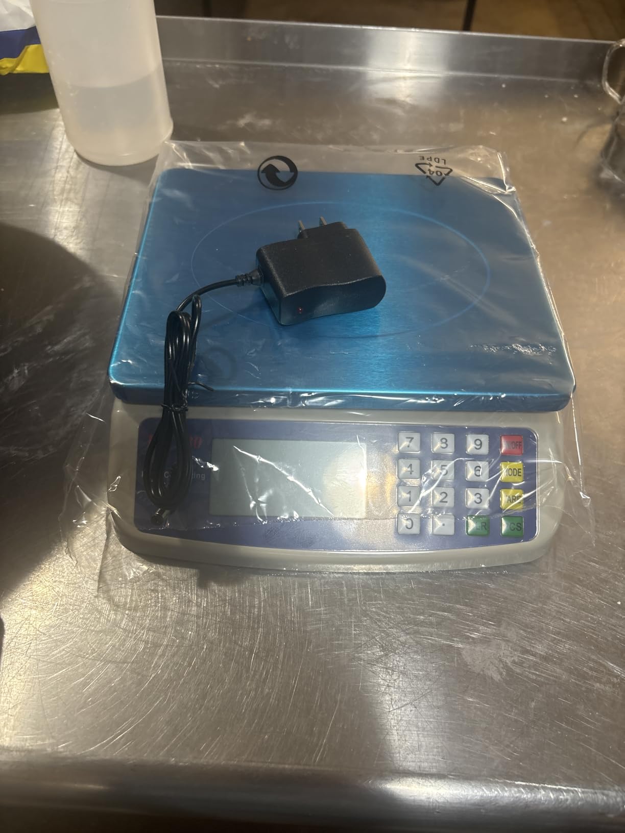 Large Digital Kitchen Scale 40kg/88lb Stainless Steel Price Computing Scale Counting Scale Deli Scale with LCD Display for Baking Bread Cooking Meat Prep Parts and Coins Adapter Included customer photo 2