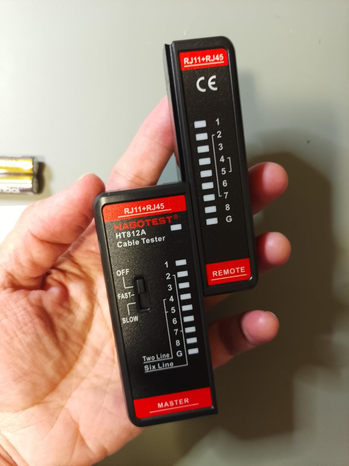 Network Cable Tester, HABOTEST HT812A with RJ45 RJ11 Port, Ethernet Cable Tester Tool,Speaker, Coax, Video, and Data Fast/Slow Gear, 60V Cable Telephone Line Continuity Test for CAT5/CAT5E/CAT6/CAT6A customer photo 2