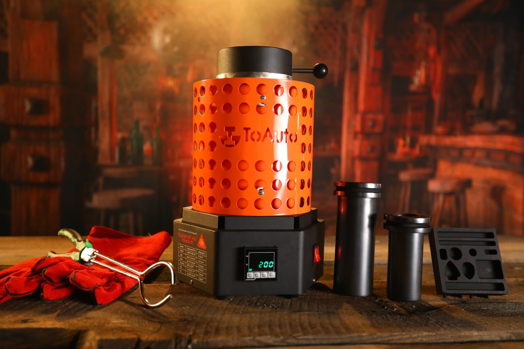 TOAUTO TRF3000 Resistance Gold Melting Furnace 1+3KG 1800W 2102°F customer photo 2