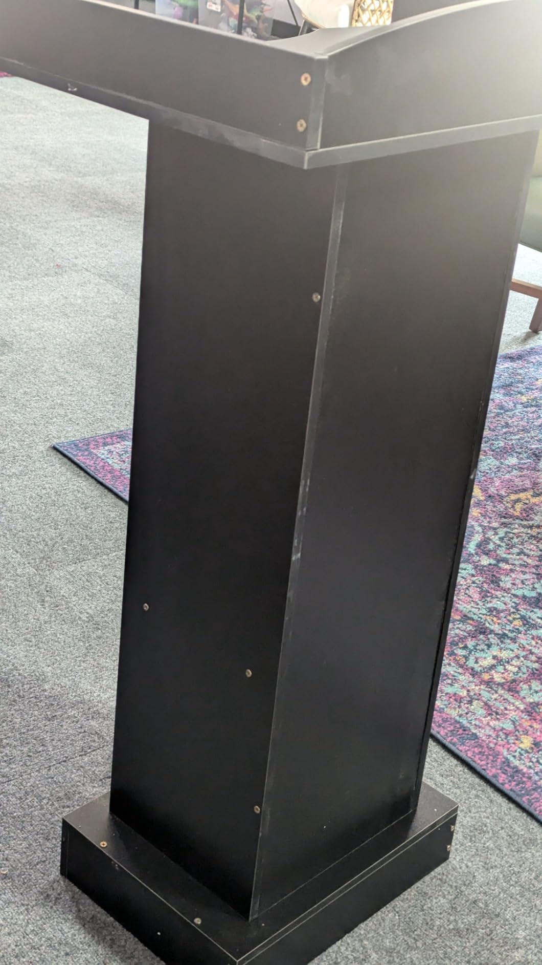 Podium Stand for Lectern Presentation Church Classroom, Pulpit with Wooden Heavy Base, Podium for Lecture, Wedding Speech customer photo 2