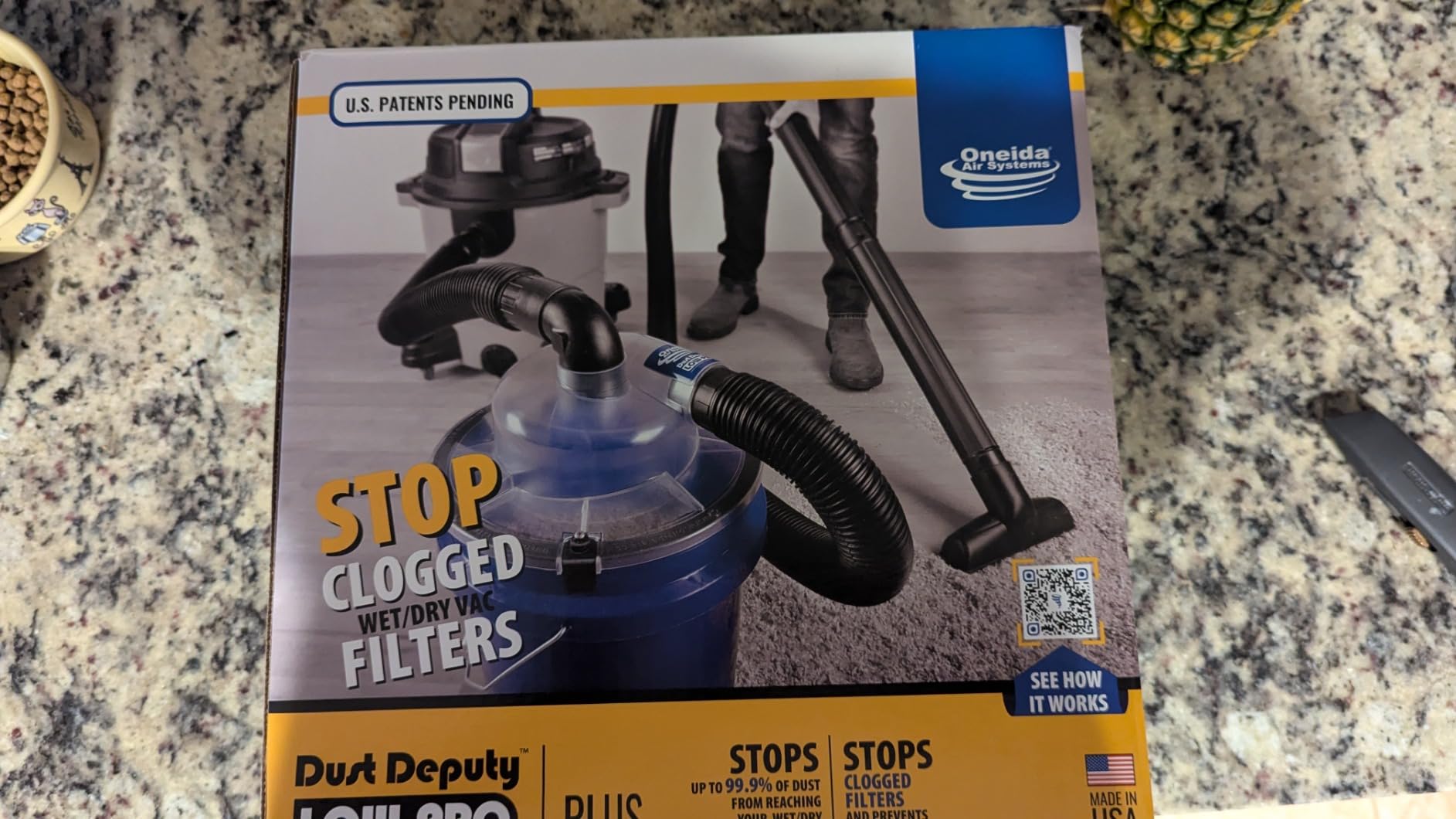 Dust Deputy Low-Pro Plus Cyclone Dust Separator - Engineered High Flow Wet/Dry Vacuum Kit - Fits Standard 5 Gallon Buckets - 2.5