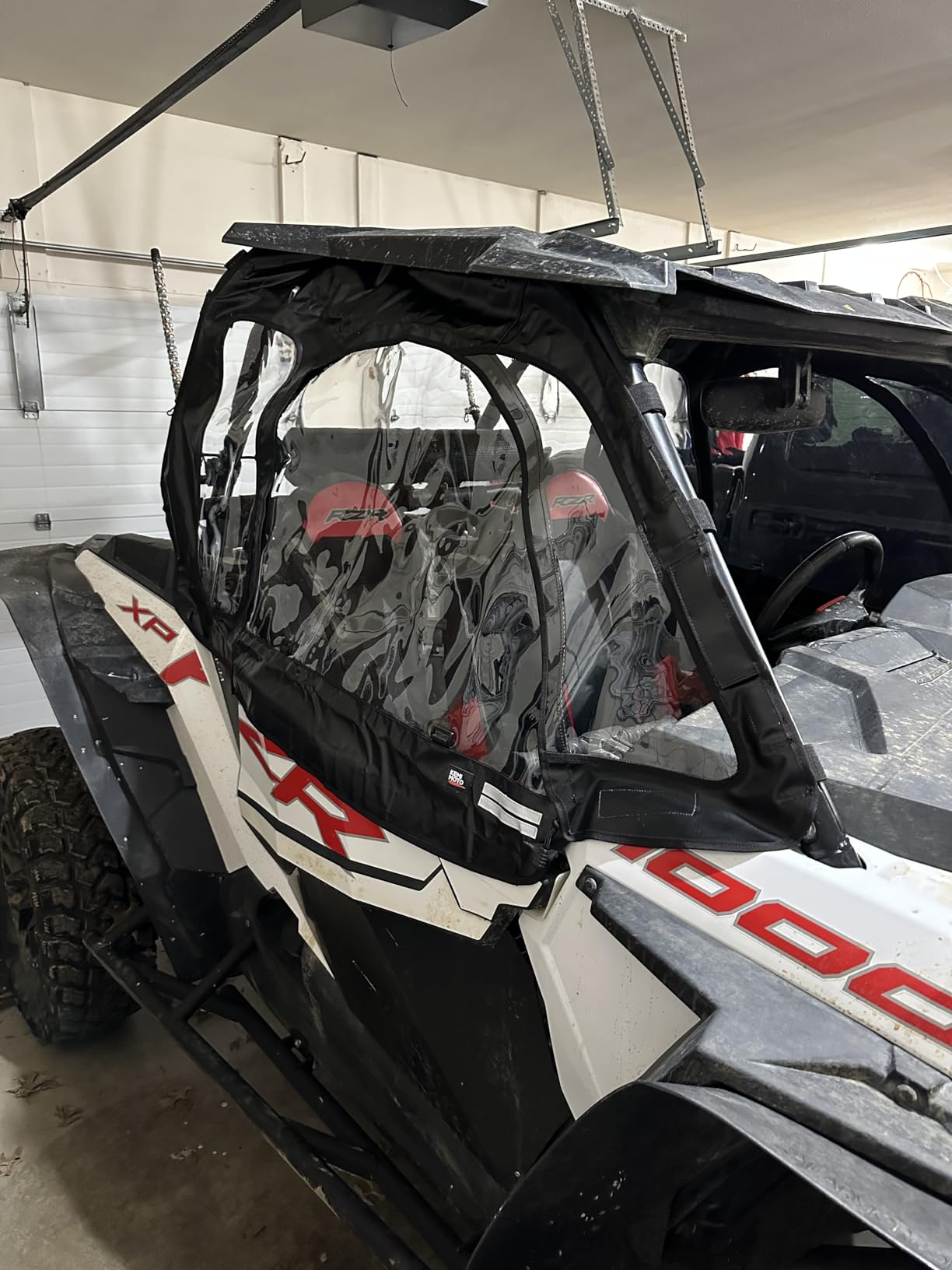 KEMIMOTO Soft Upper Doors, Compatible with Polaris RZR XP 1000 2014-2023, RZR XP Turbo 2016-2021, UTV Cab Enclosures Fit Well with Roof, Mirror and Windshield, Black customer photo 2
