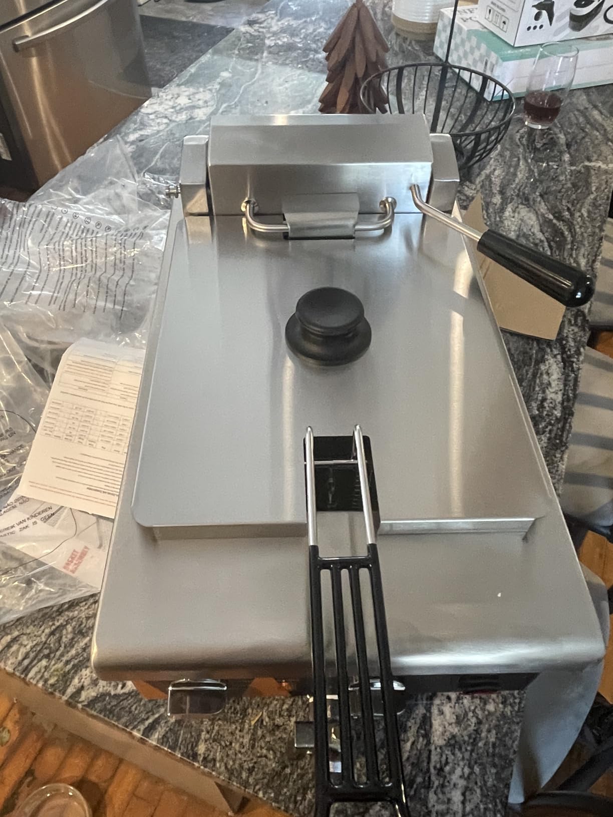Commercial Deep Fryer 3500W Electric Countertop Fryer 25.4Qt Heavy Duty customer photo 1