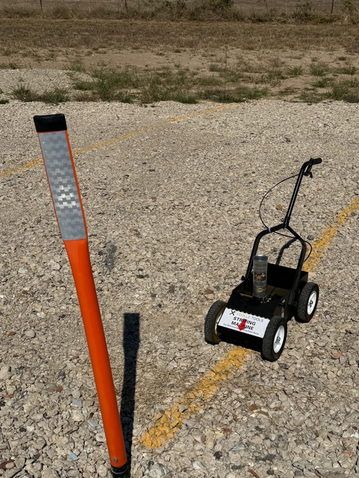 Heavy Duty Striping Line Marking Machine, Compatible with Inverted Spray Paint, 9.8