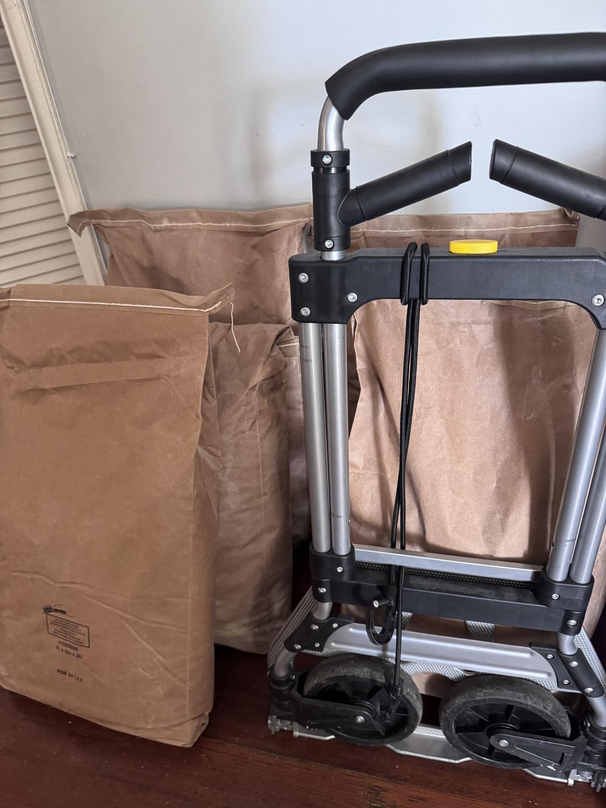 Teprovo Folding Hand Truck Dolly Cart, 340LB Capacity Portable Aluminum Dolly Cart with Telescoping Handle and 7 Inch Rubber Wheels for Moving, Shopping, Travel, Office Use customer photo 2